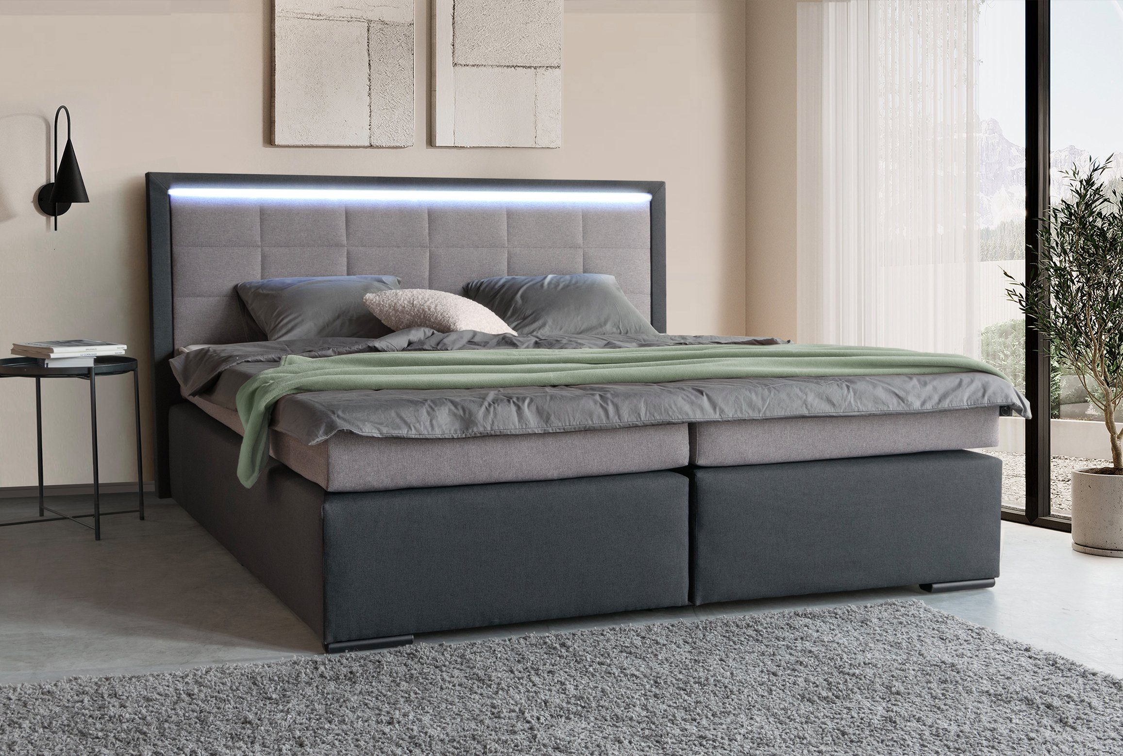 COLLECTION AB Boxspring 30 jaar jubileummodel Athena in h2,h3 & h4, incl. led-lijst