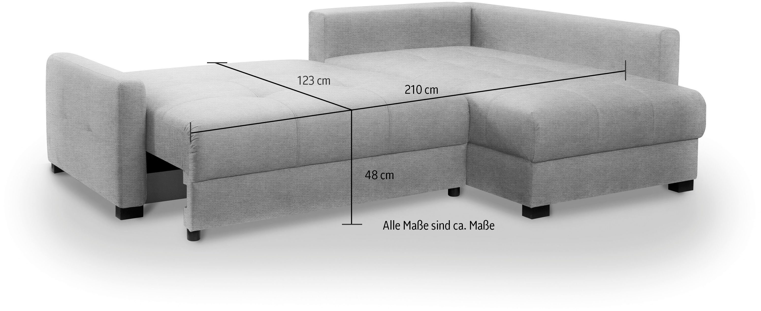 exxpo - sofa fashion Hoekbank Chester, boxspring pocketvering bekleding voor comfortabeler zitcomfort (2-delig)