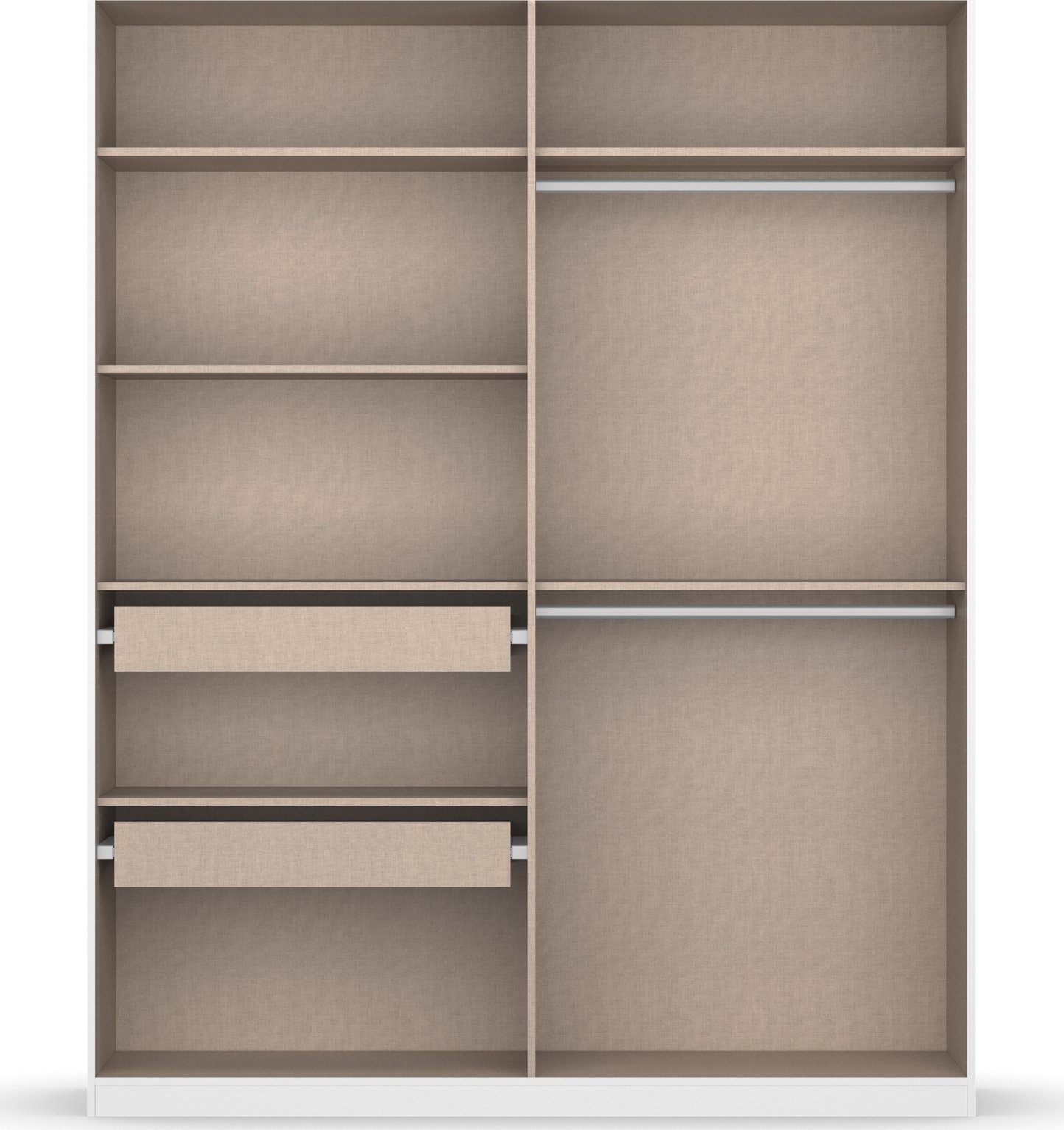 rauch Draaideurkast Kledingkast kast garderobe KOLUNA met decor-front inclusief 2 binnenladen en extra legplanken made in germany
