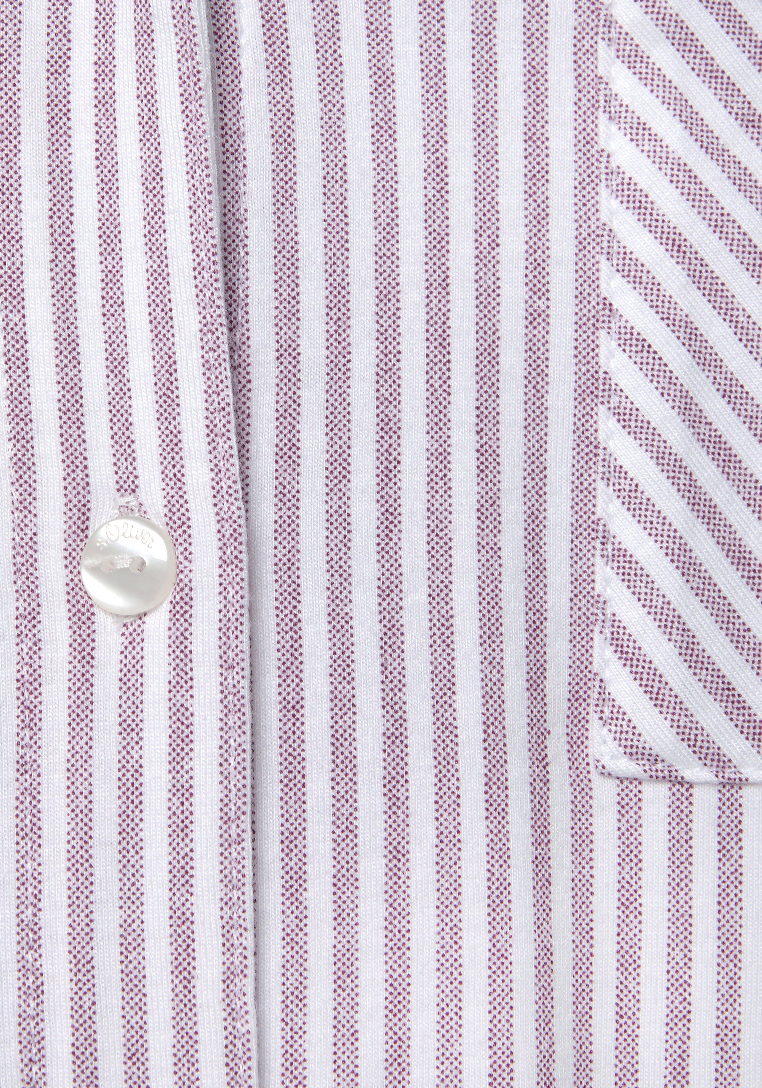 s.Oliver RED LABEL Beachwear Pyjama top in gestreept ontwerp