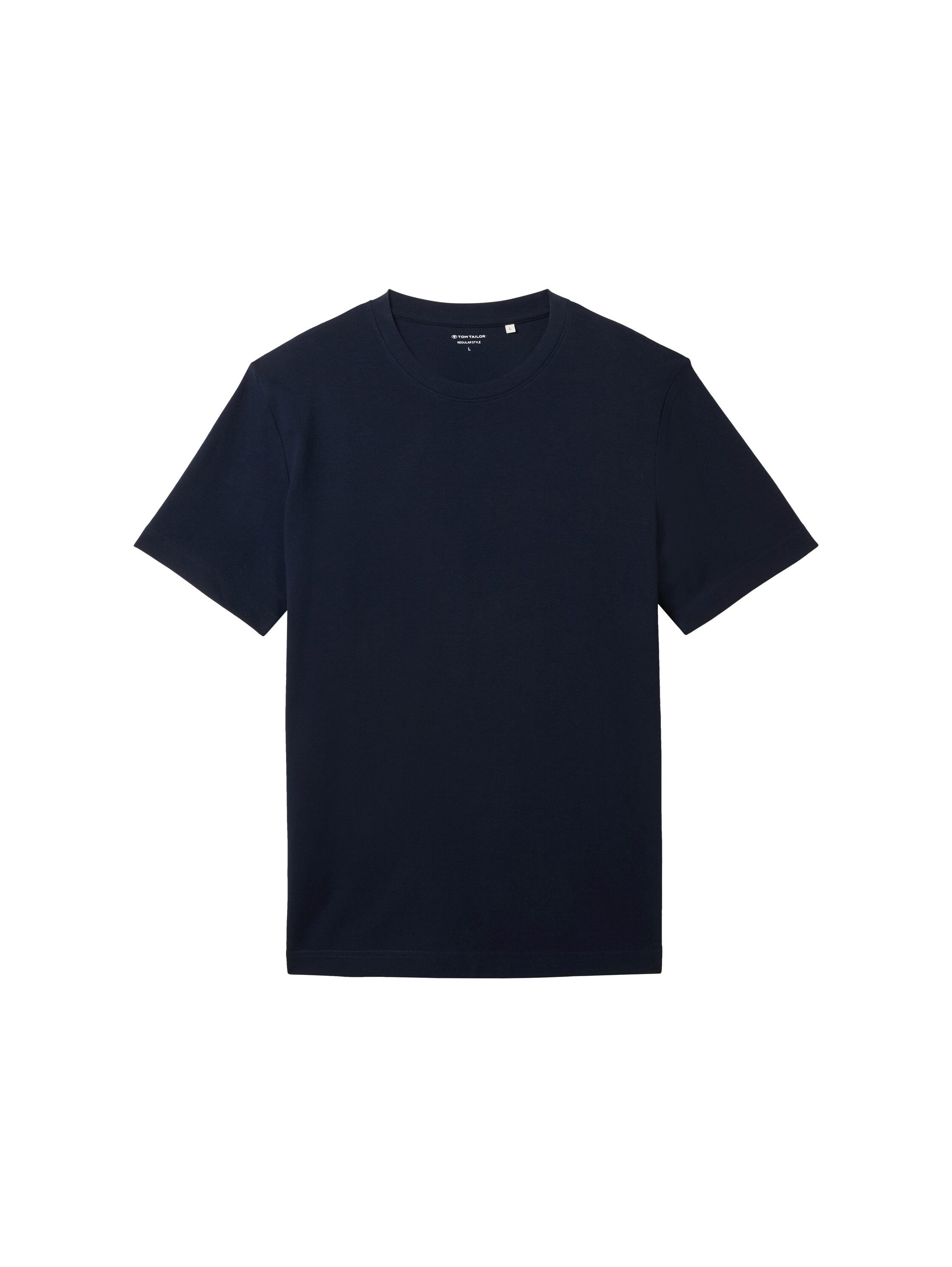 Tom Tailor T-shirt met piqué structuur