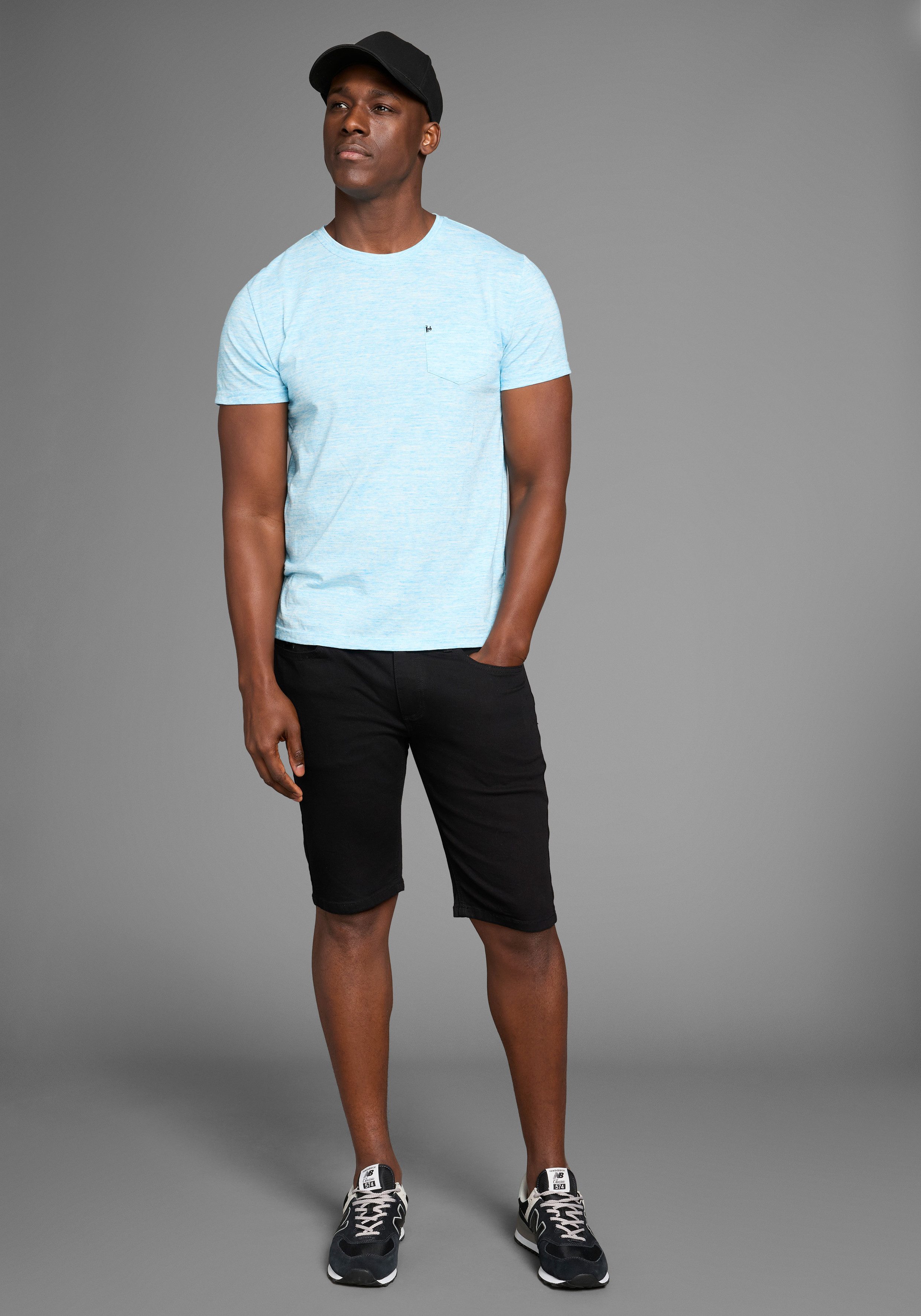 Bruno Banani T-shirt Korte mouwen, slim fit, effen, ronde hals