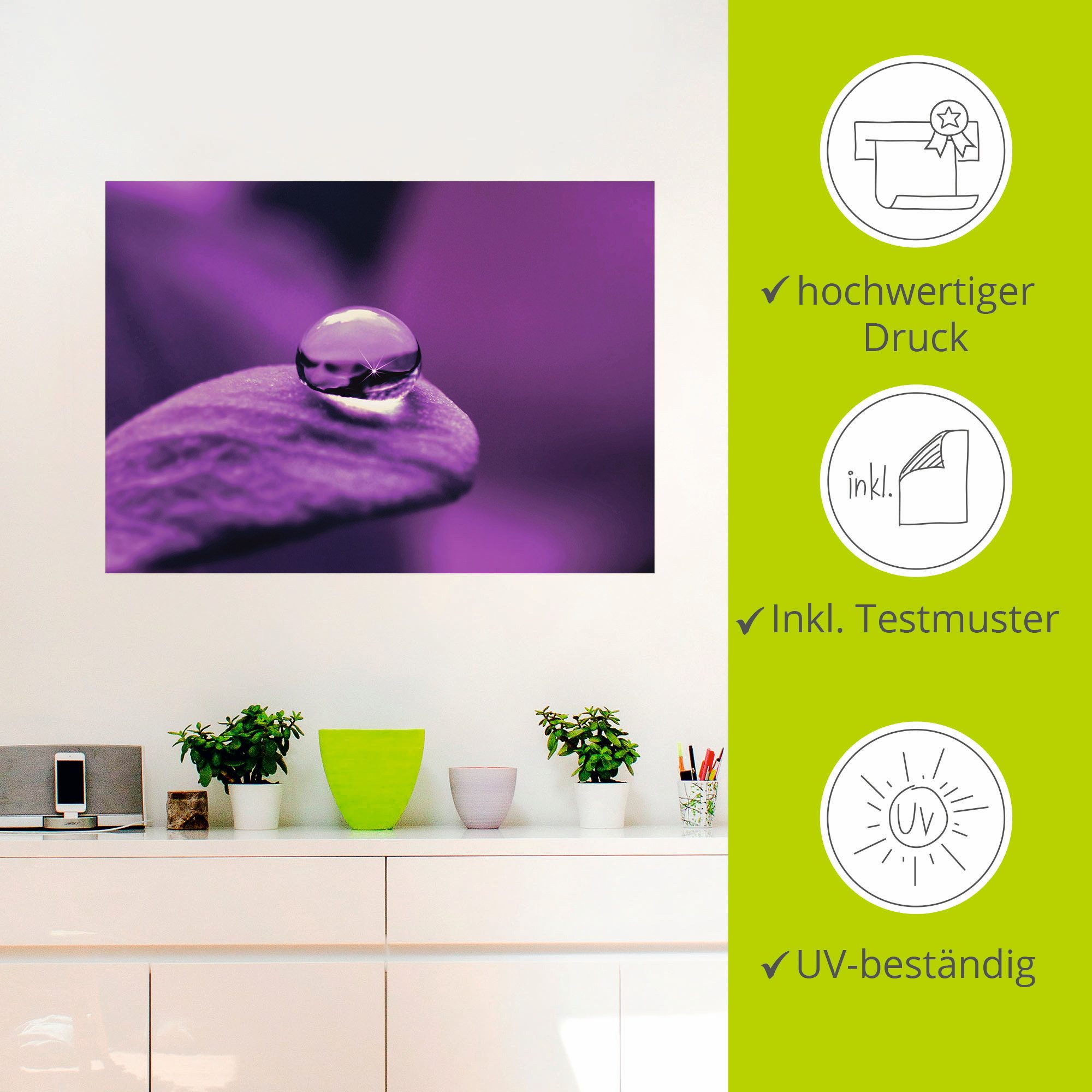 Artland Artprint Amethist als artprint op linnen, poster, muursticker in verschillende maten