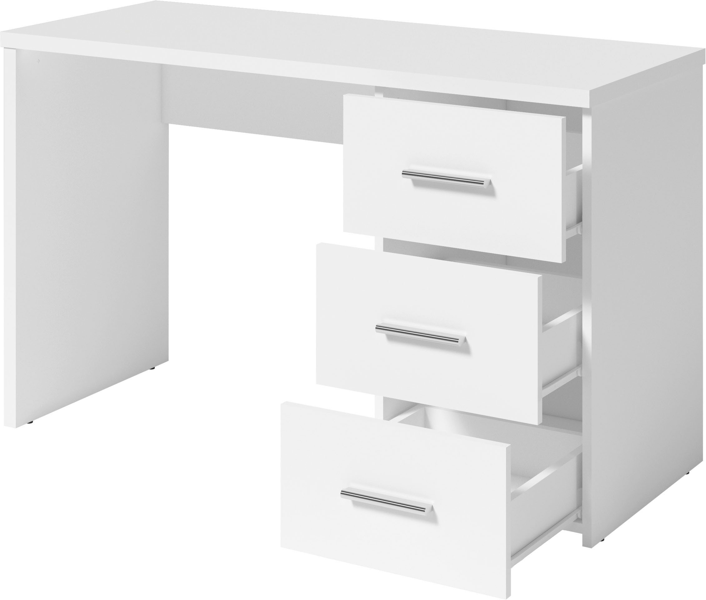 INOSIGN Bureau Zion Computertafel met 3 lades, breedte 120 x 50 cm