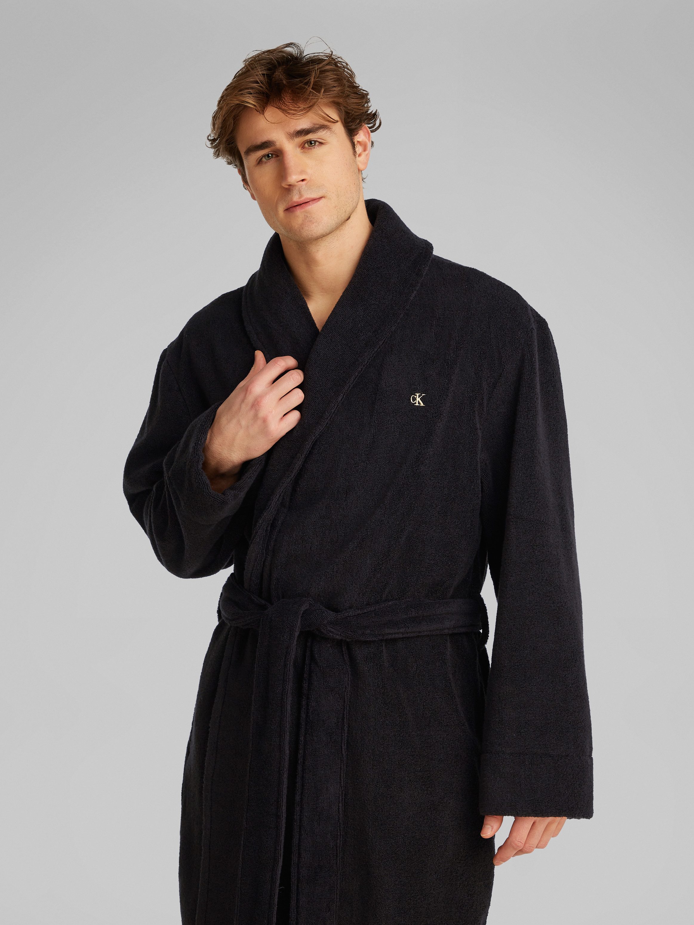Calvin Klein Badjas ROBE met geborduurd logo