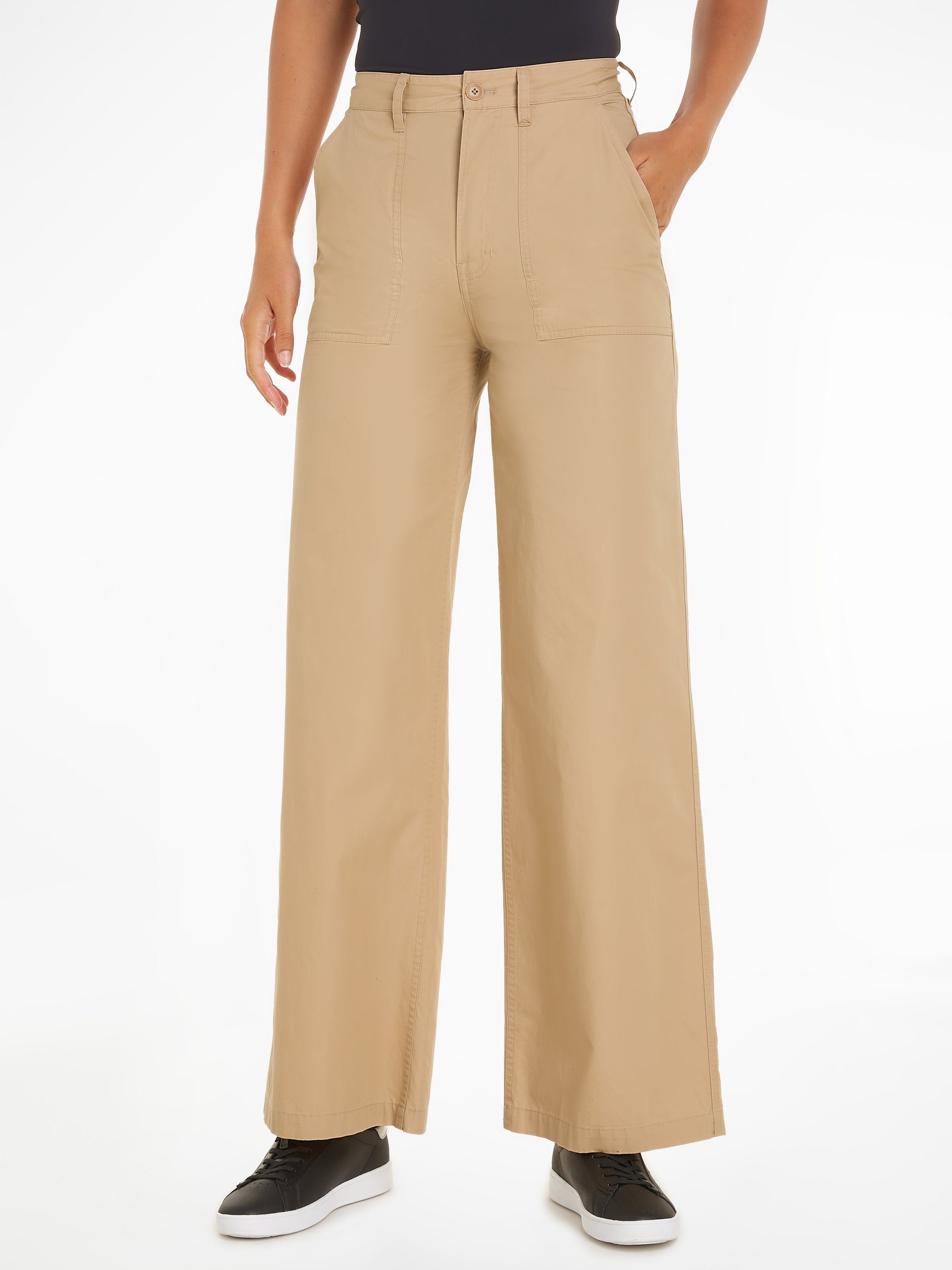 TOMMY JEANS Cargobroek TJW CLAIRE HR WIDE CARGO PANT dames cargo broeken maat 26 bruin