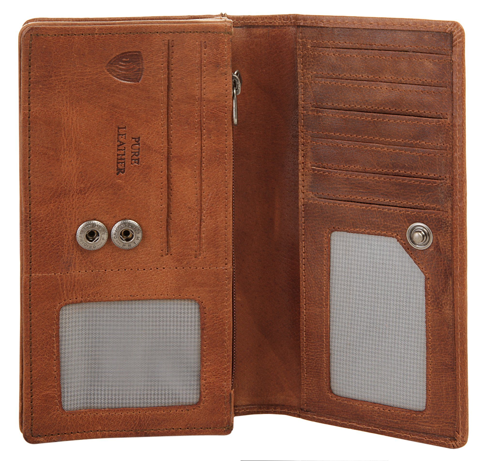 Spikes & Sparrow Portemonnee echt leder