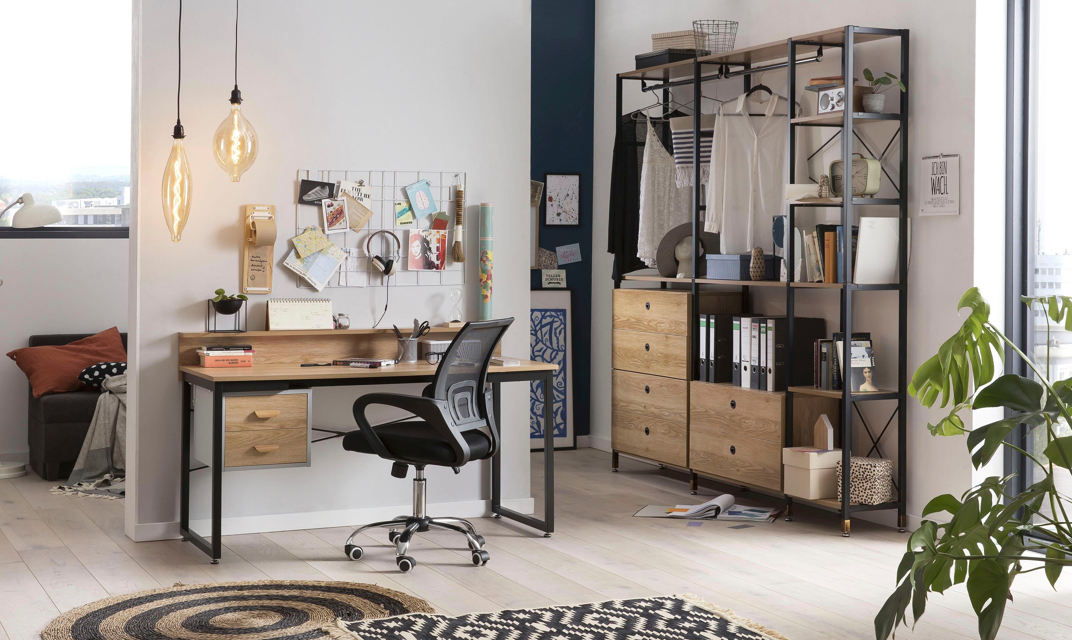 INOSIGN Bureau Wenzel Werkblad acacia decor, geschikt voor het thuiskantoor, laptoptafel