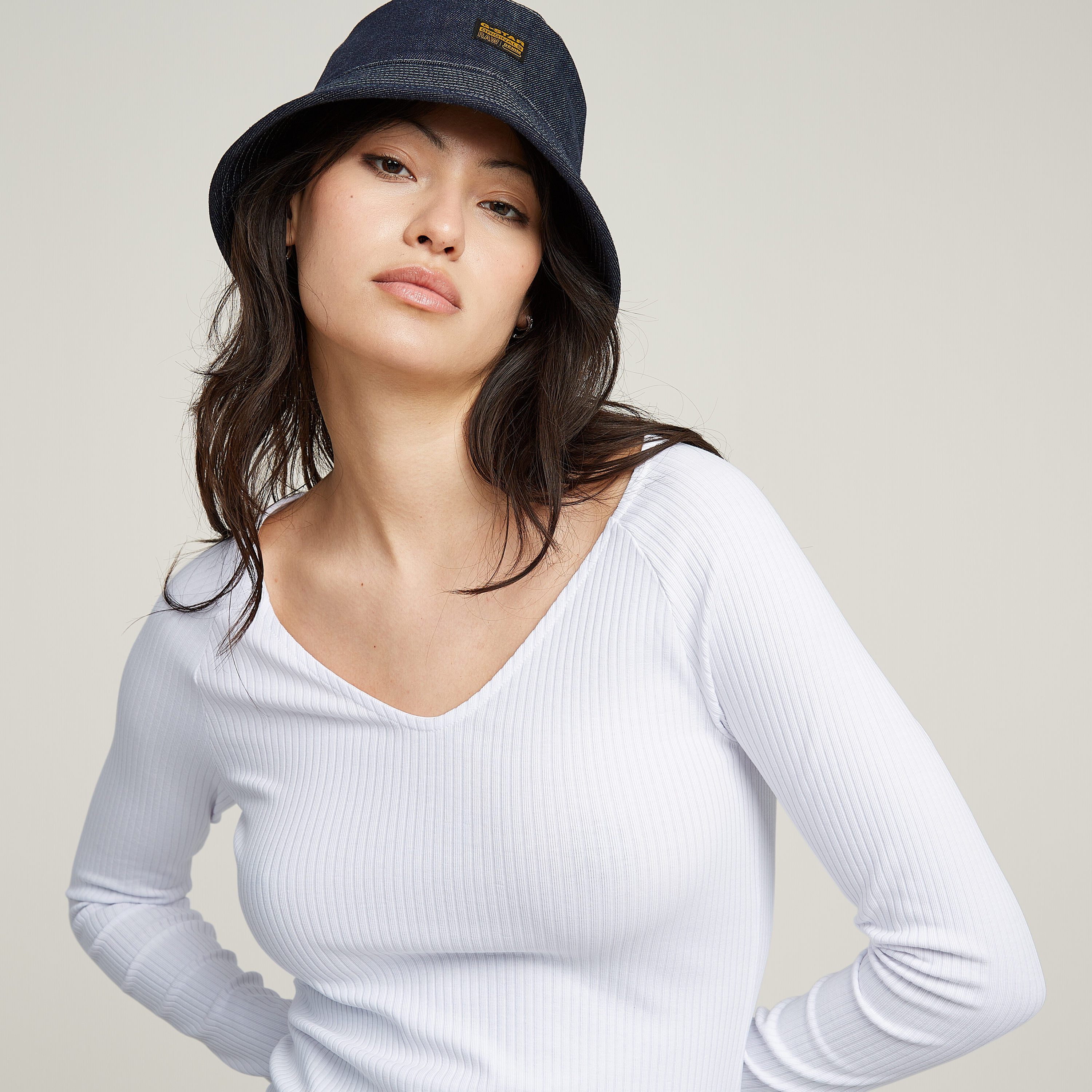 G-Star RAW Longsleeve Slim Rib met stretchaandeel