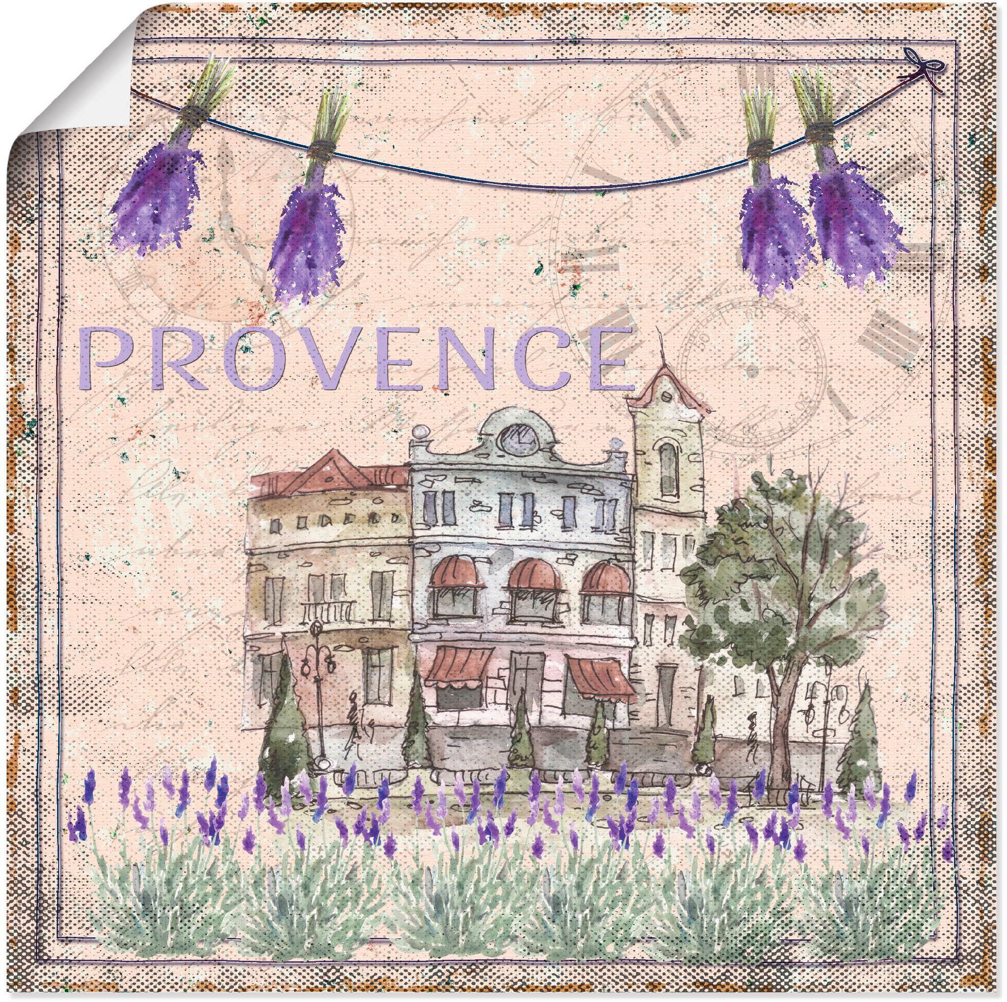 Artland Artprint Provence-Mijn liefde in vele afmetingen & productsoorten - artprint van aluminium / artprint voor buiten, artprint op linnen, poster, muursticker / wandfolie ook g