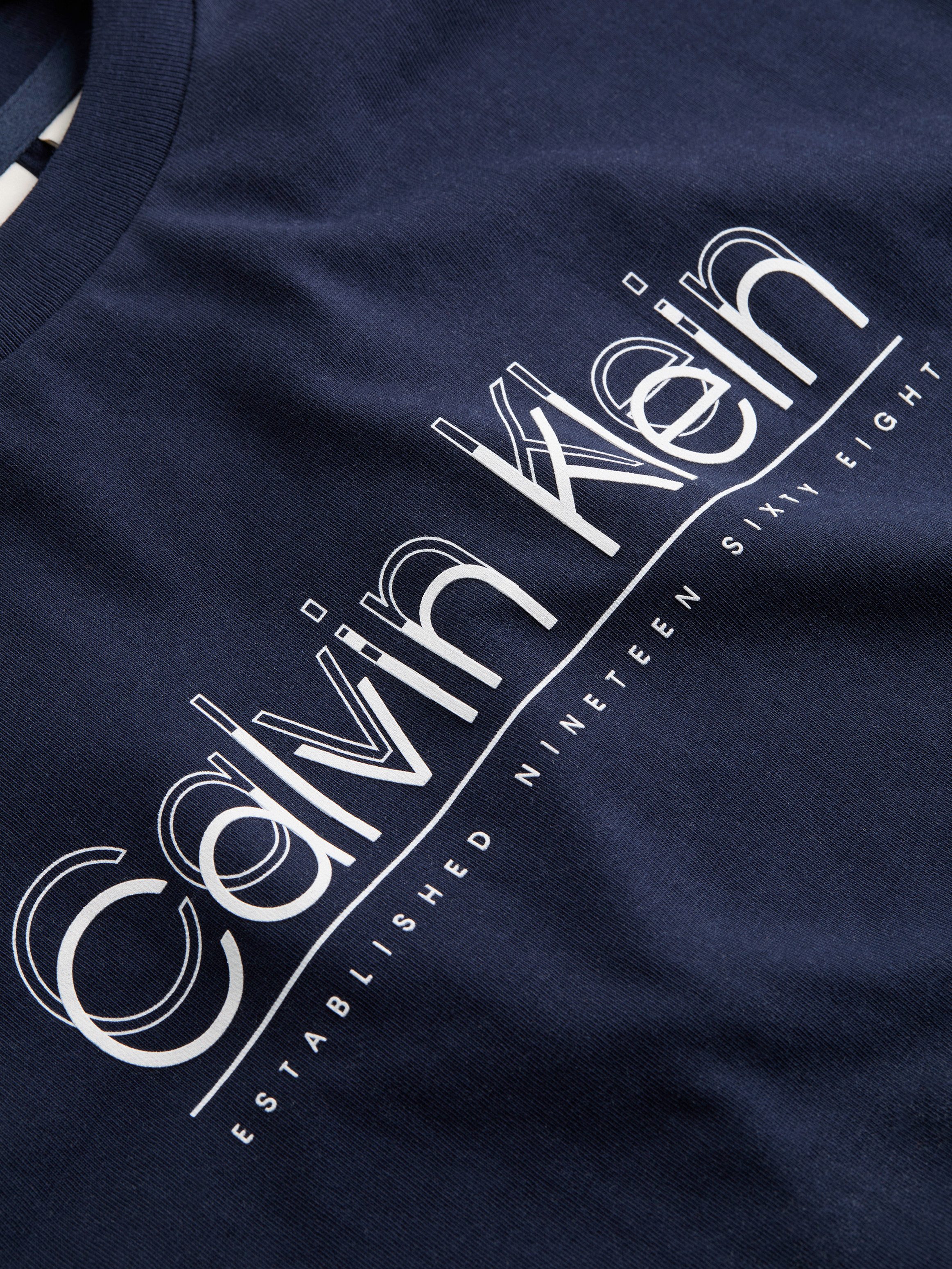 Calvin Klein T-shirt CP-DOUBLE LOGO T-SHIRT met groot logo-opschrift