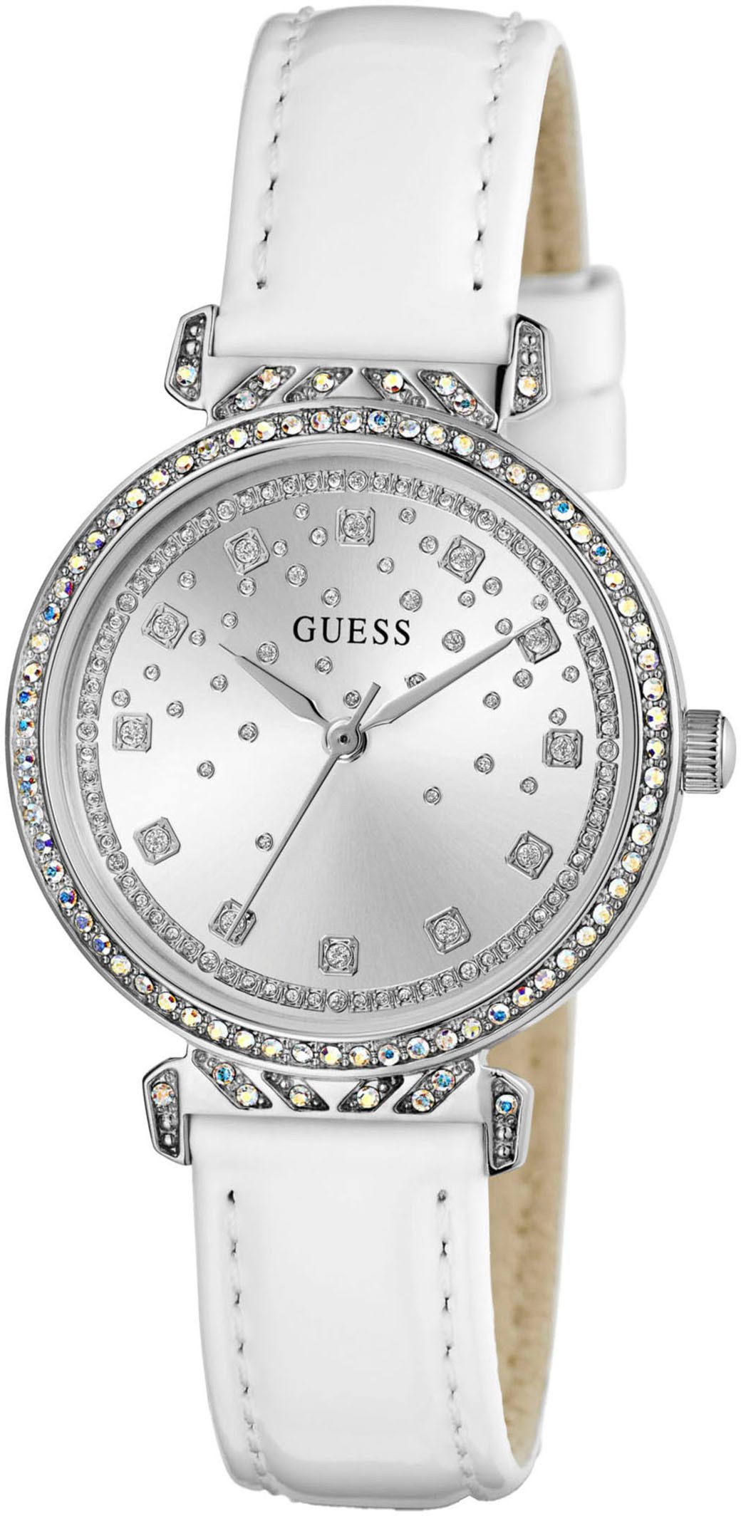 Guess Kwartshorloge ENCHANTMENT Horloge, dameshorloge, kristallen, mineraalglas, stalen band