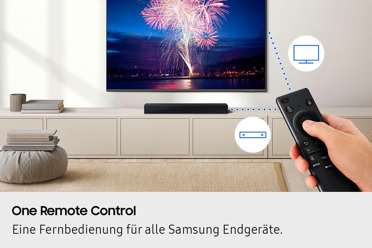 Samsung Soundbar HW-B410GF soundbar 2.0-kanaal surround sound systeem, game mode, één afstandsbediening
