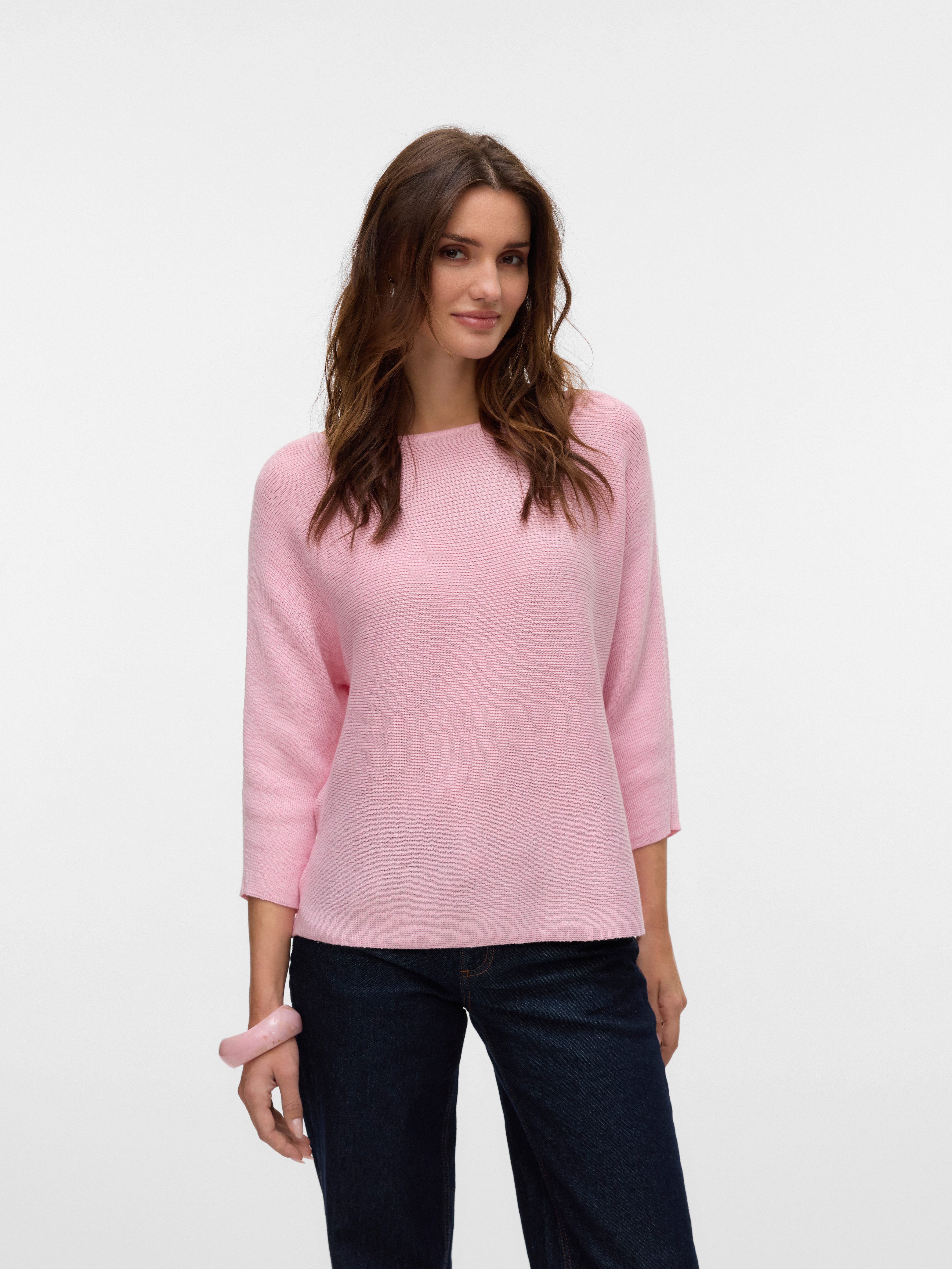 Vero Moda Trui met 3/4-mouwen VMNORA 3/4 BOATNECK BLOUSE NOOS