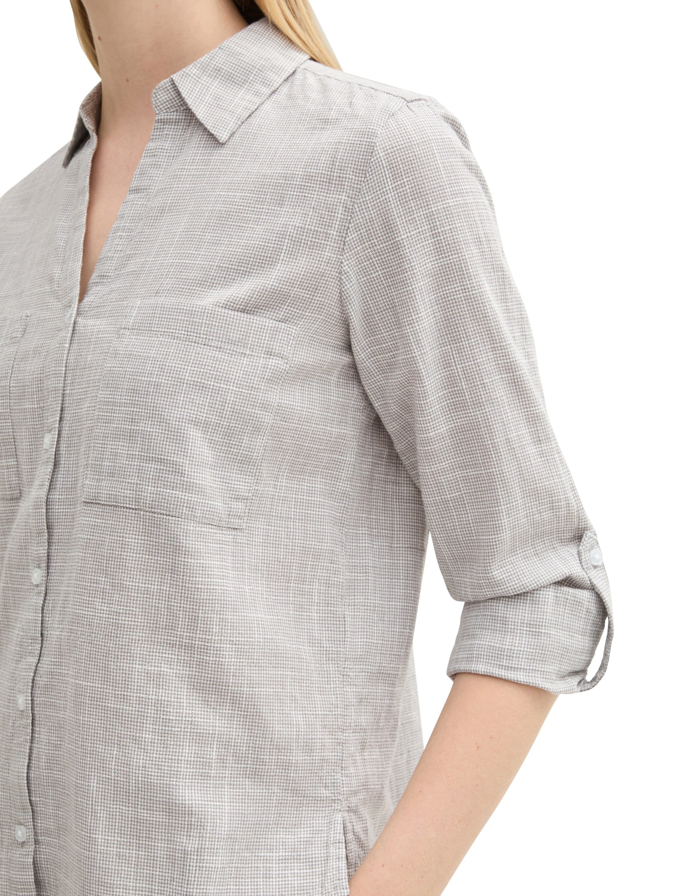 Tom Tailor Blouse met lange mouwen met borstzak