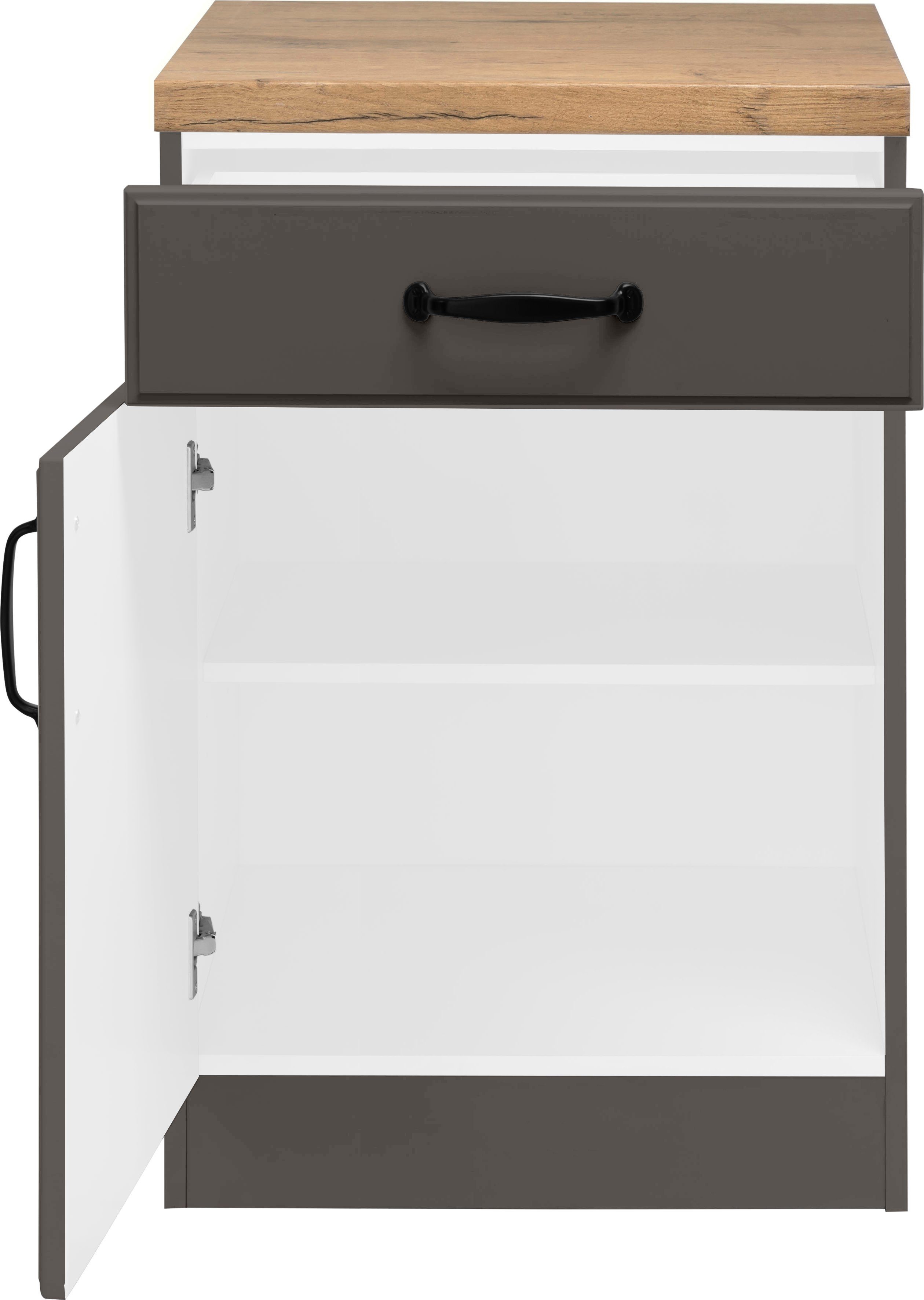 wiho Küchen Onderkast Erla 60 cm breed met vakkenfront