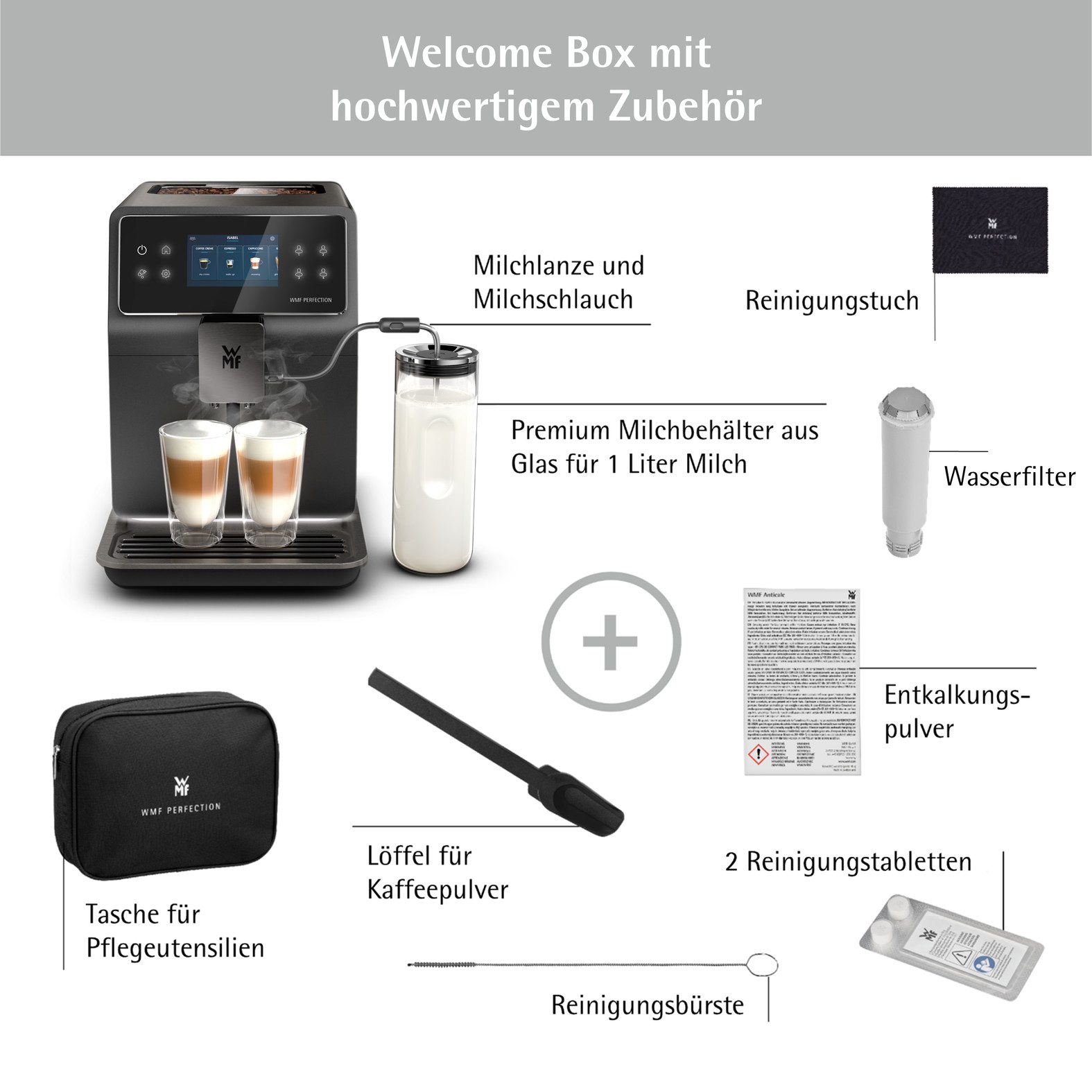 WMF Volautomatisch koffiezetapparaat Perfection 890L CP855815, intuïtieve gebruikersinterface, perfecte melkschuim, zelfreinigend