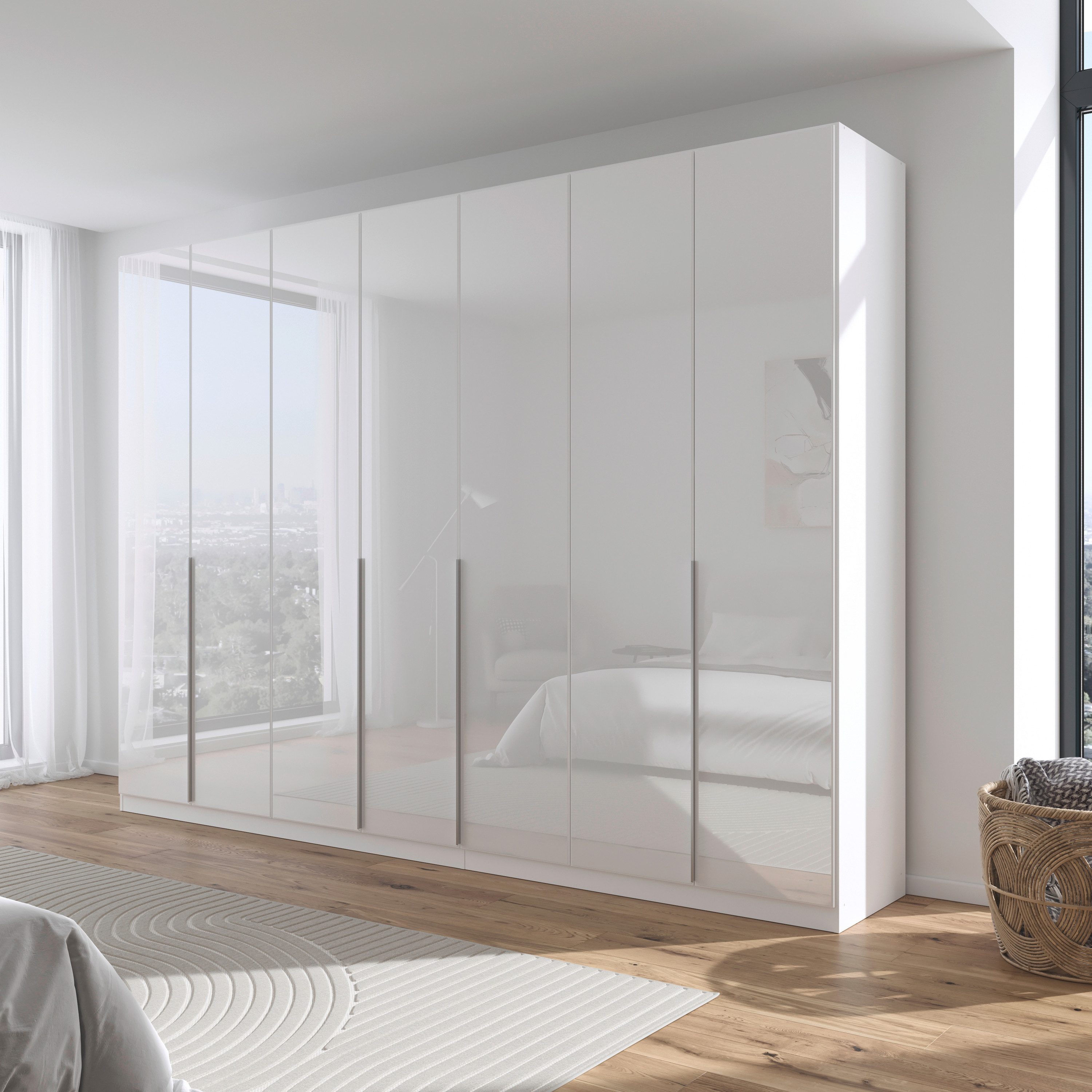 rauch Draaideurkast Kledingkasten kast garderobe AGORDO met glazen front doordachte binnenuitrusting, in 6 breedtes en 2 hoogtes made in germany