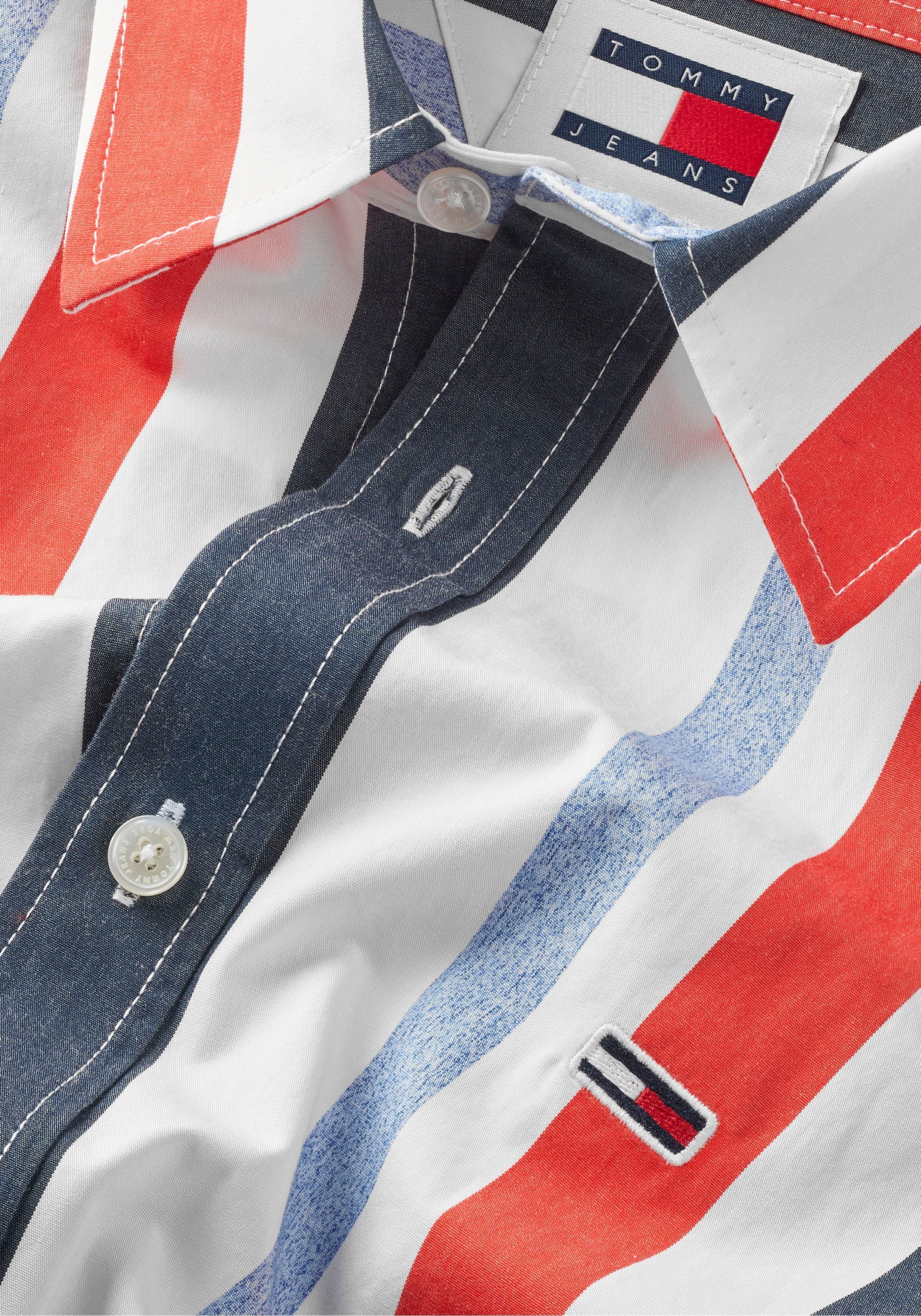 TOMMY JEANS Overhemd met korte mouwen TJM RLX STRIPES SHIRT met veelkleurige strepen