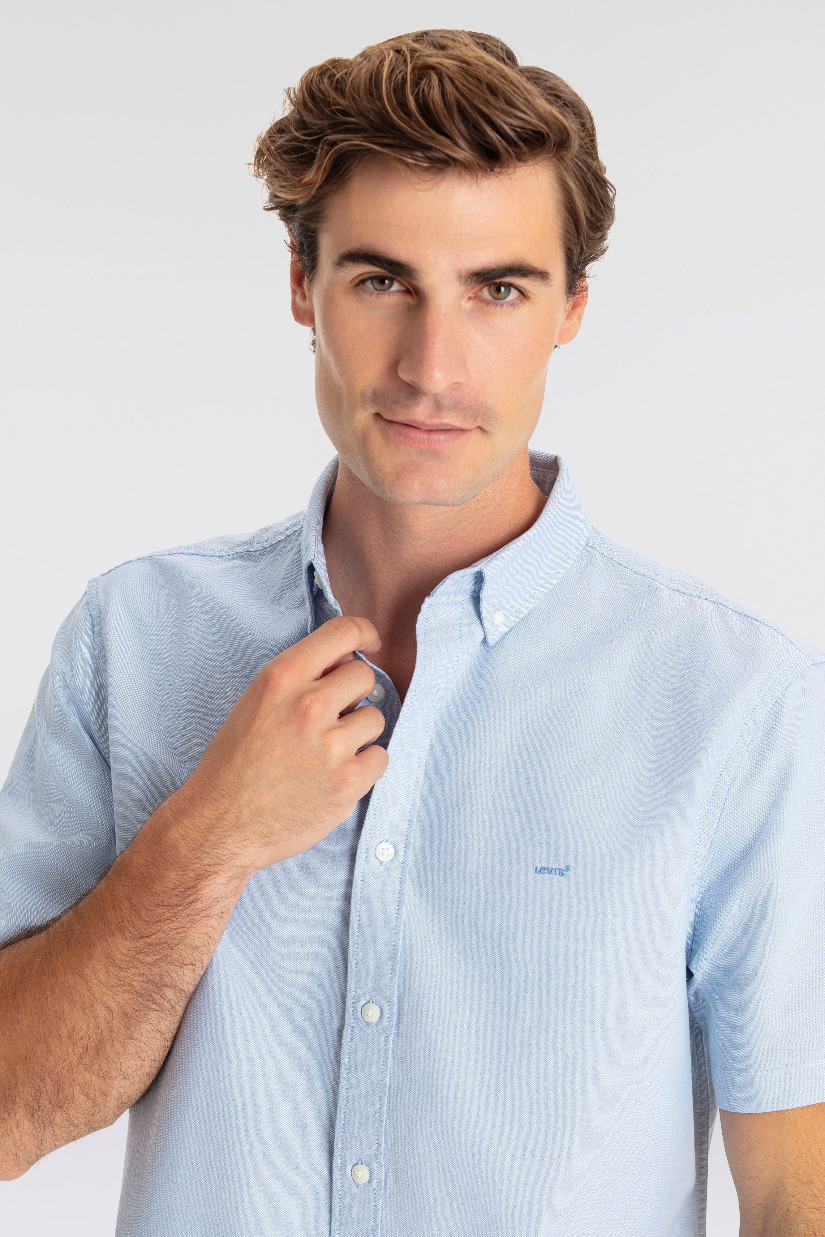 Levi's® Overhemd met korte mouwen SS AUTHENTIC BUTTON DOWN met klein logoborduursel op borsthoogte