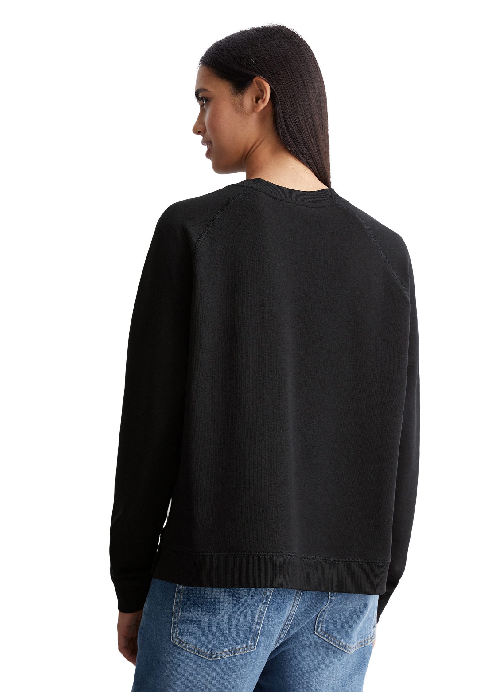 Marc O'Polo DENIM Sweatshirt In moderne O-vorm, losjes gesneden met raglanmouwen