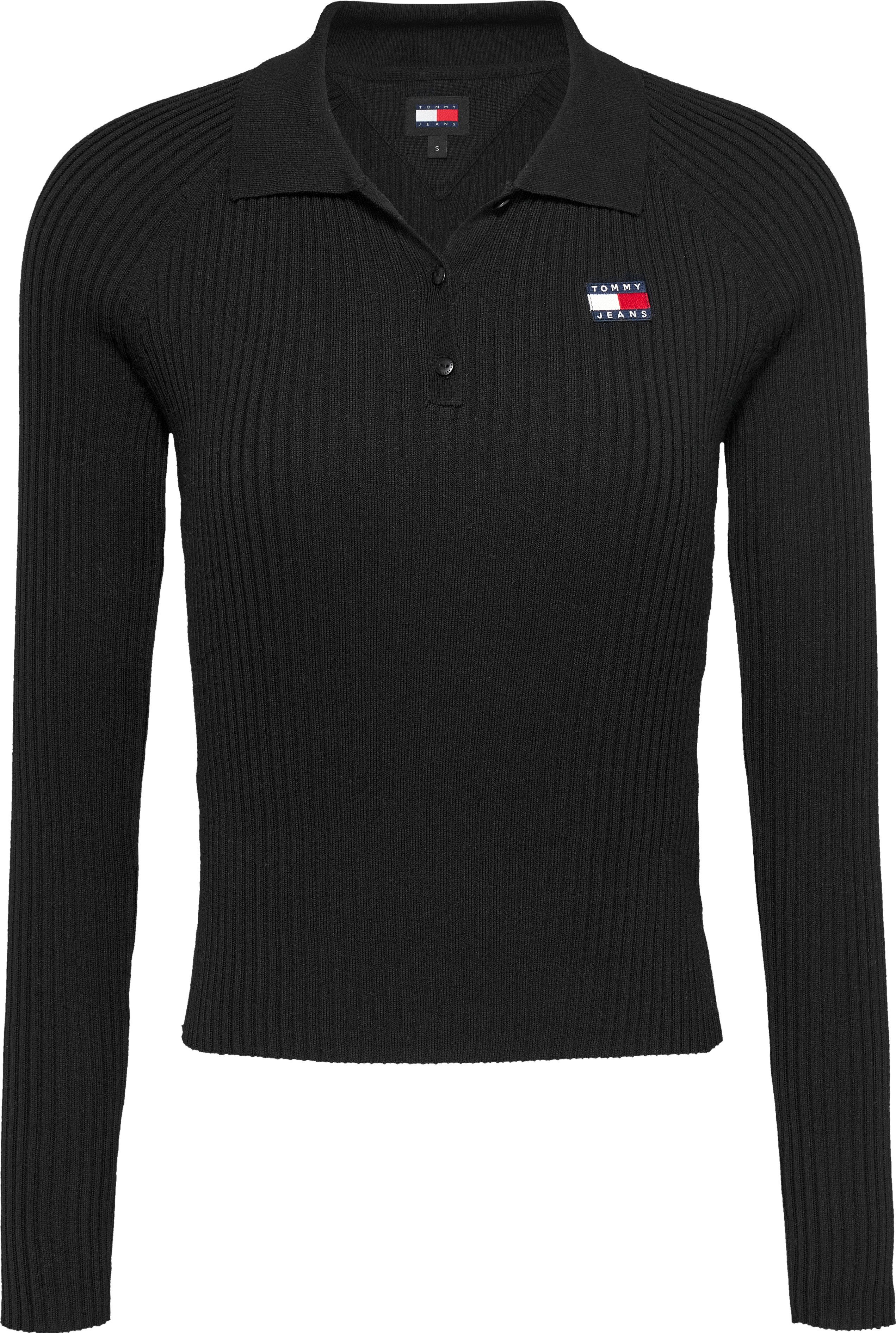 TOMMY JEANS Gebreide trui TJW COLLAR BADGE RIB SWEATER