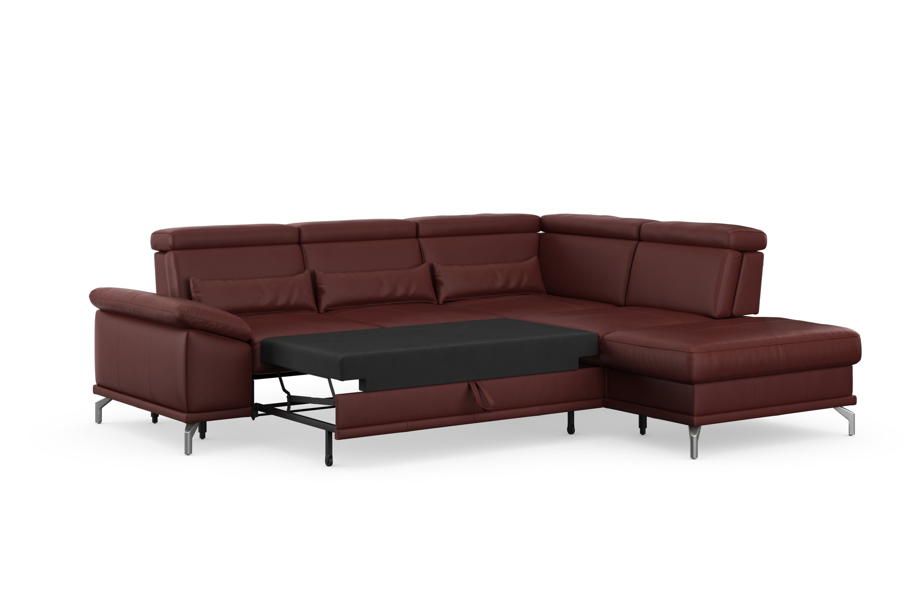 sit&more Hoekbank Cabrio L-vorm, B: 274 cm, met zitdiepte-, arm- & hoofdverstelling