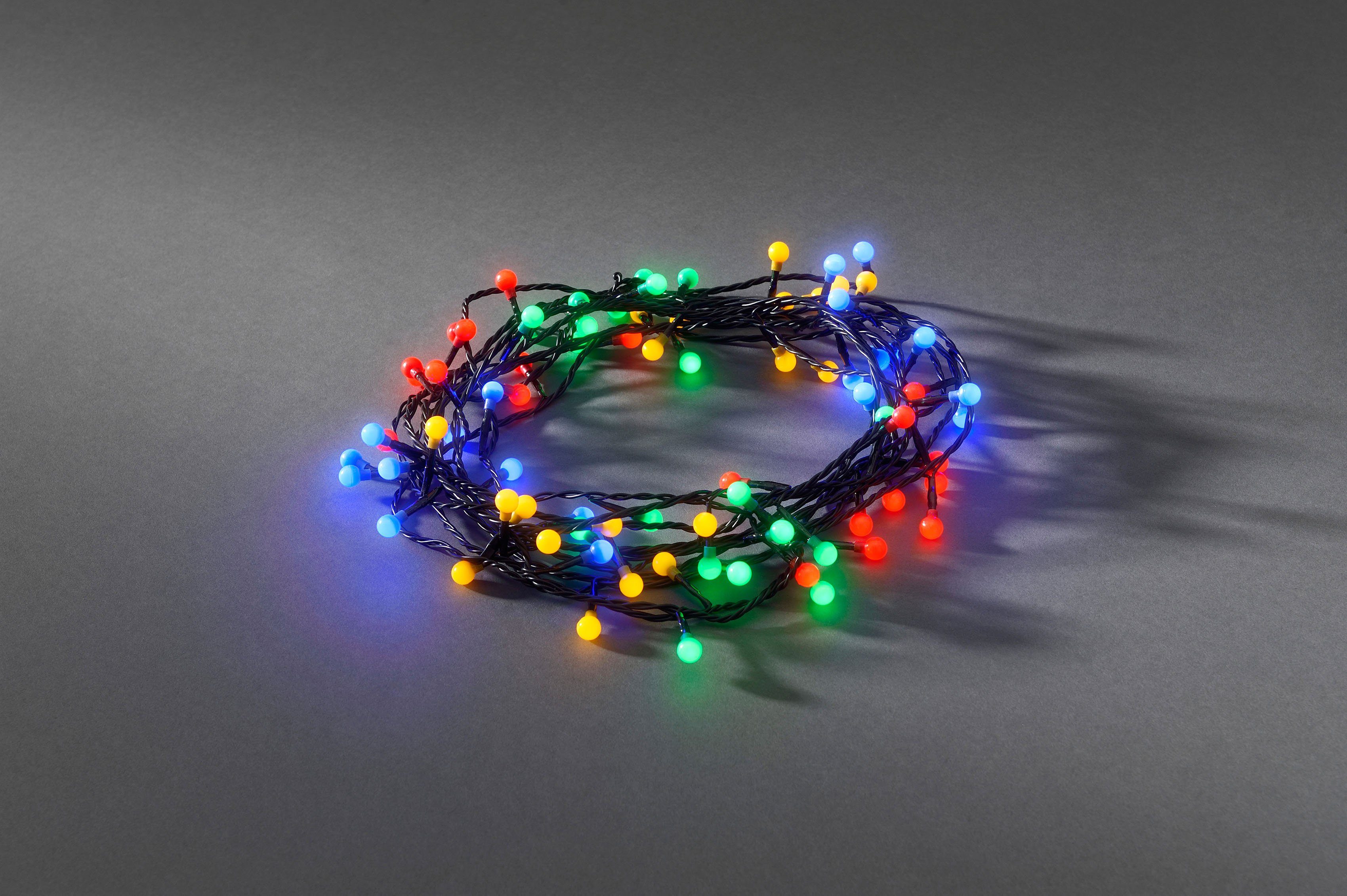 KONSTSMIDE Led-lichtsnoer Led bollichtketting, ronde dioden, 80 gekleurde dioden (1 stuk)