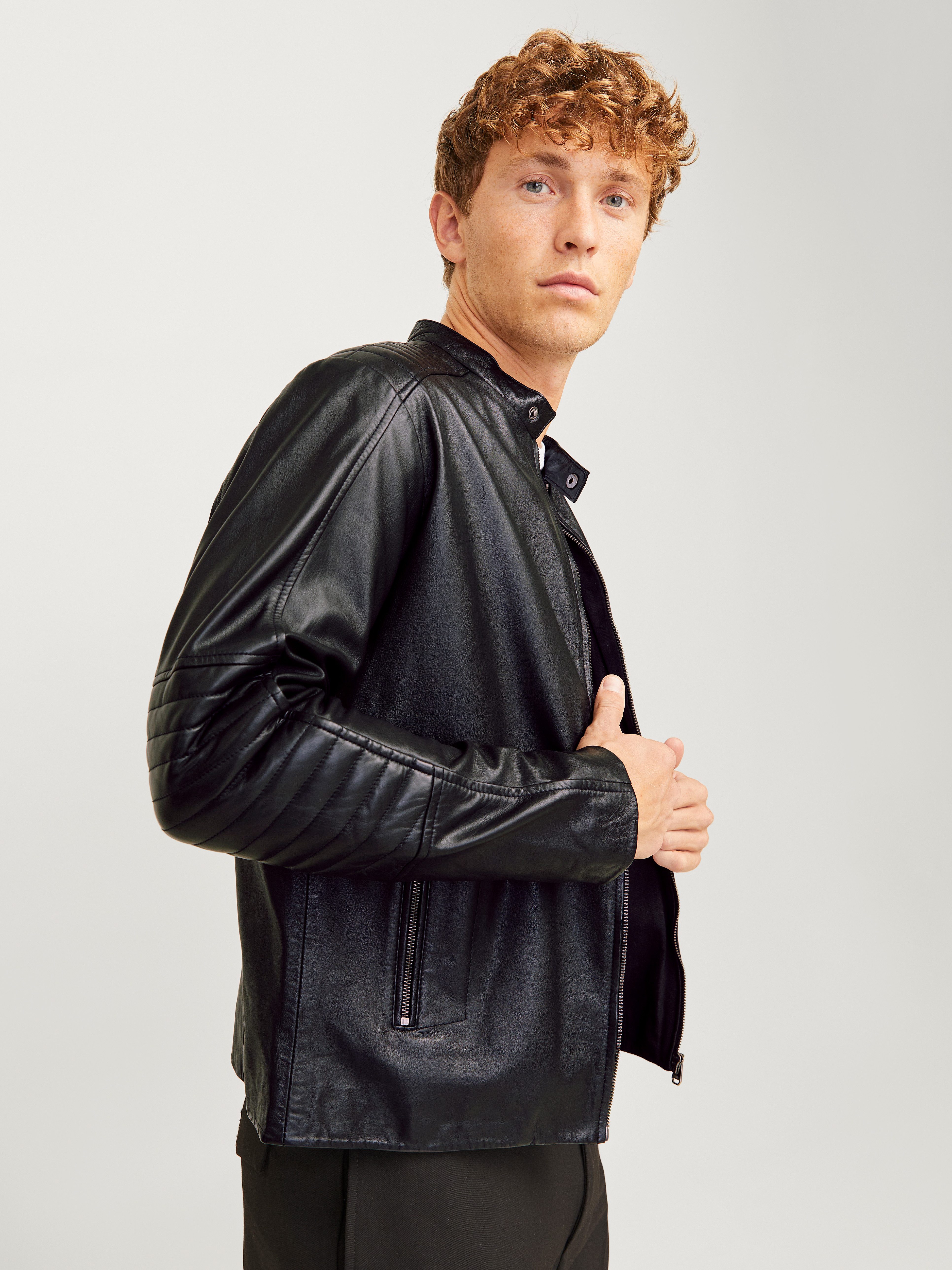 Jack & Jones Leren jack JJELIAM LAMB LEATHER JACKET NOOS