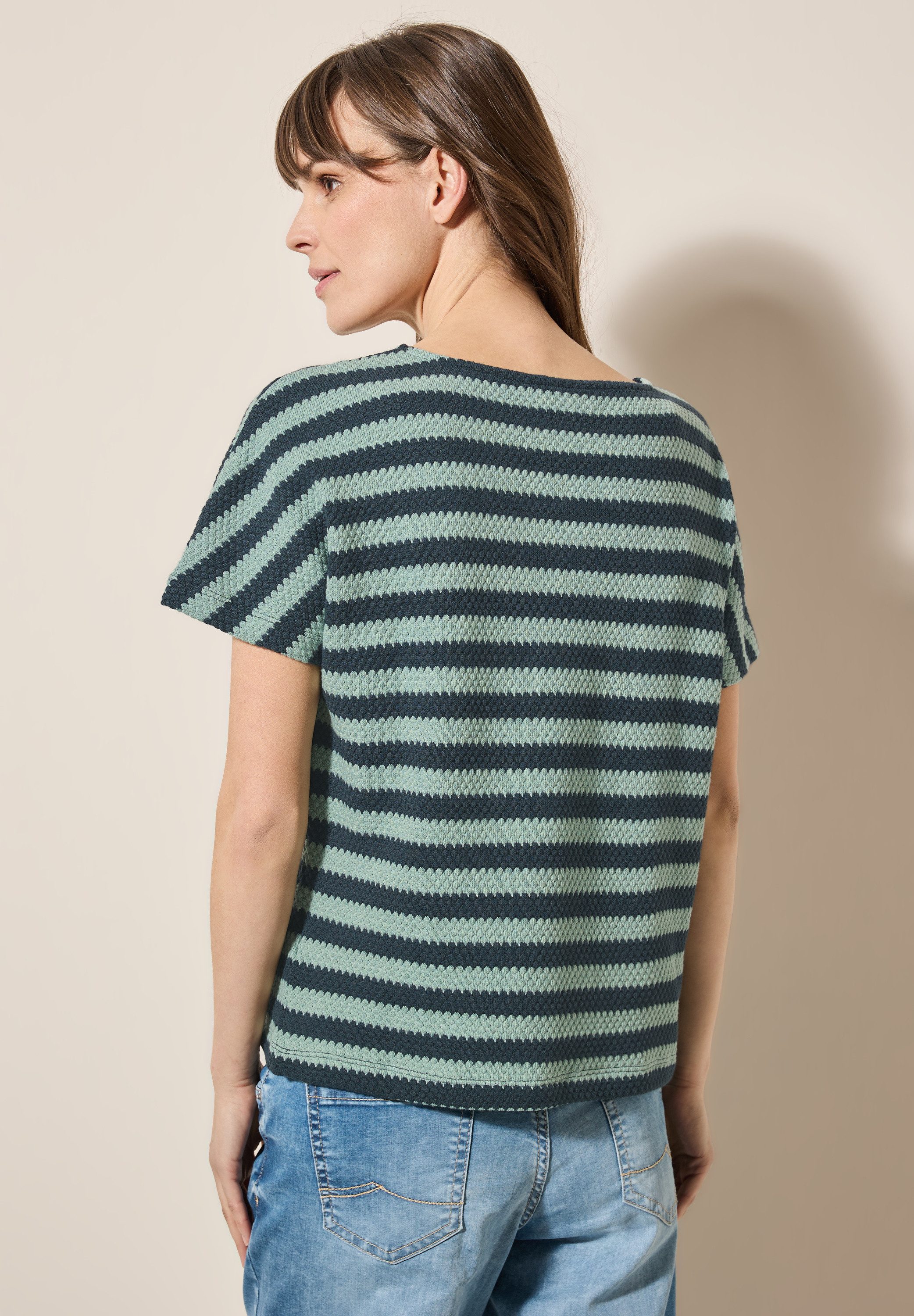 Cecil T-shirt gestreept, met boothals