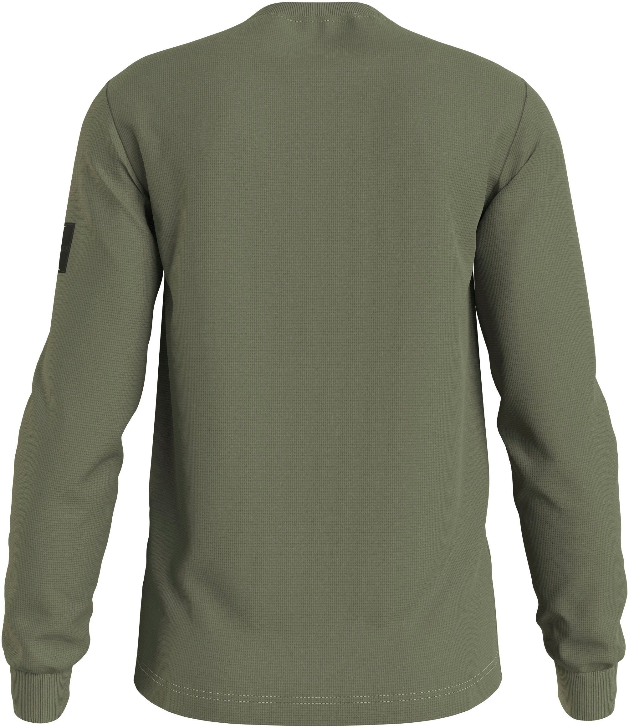Calvin Klein Shirt met lange mouwen BADGE WAFFLE LS TEE