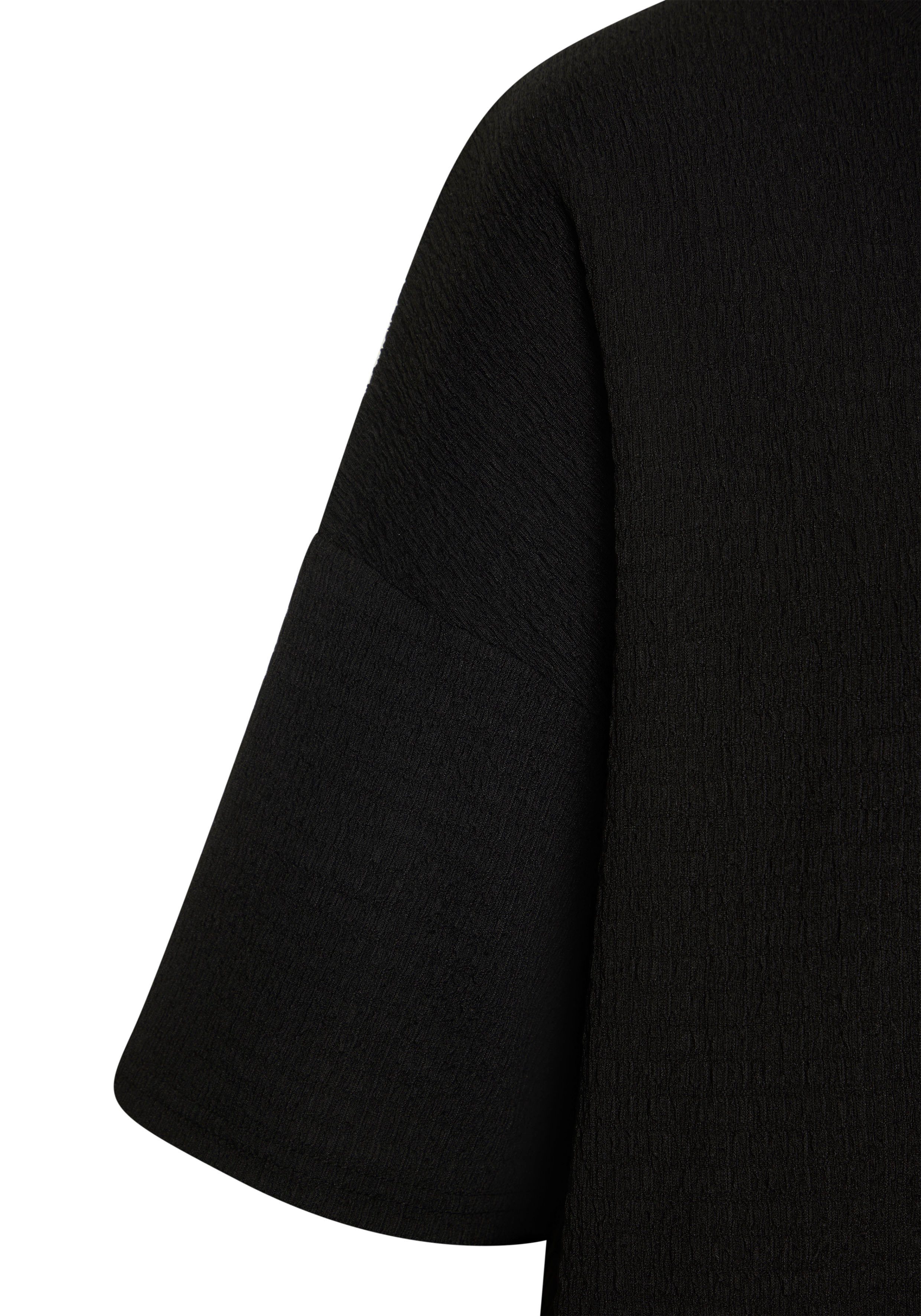 Lascana Shirt met korte mouwen Met opstaande kraag van kreukvrije crêpe-kwaliteit