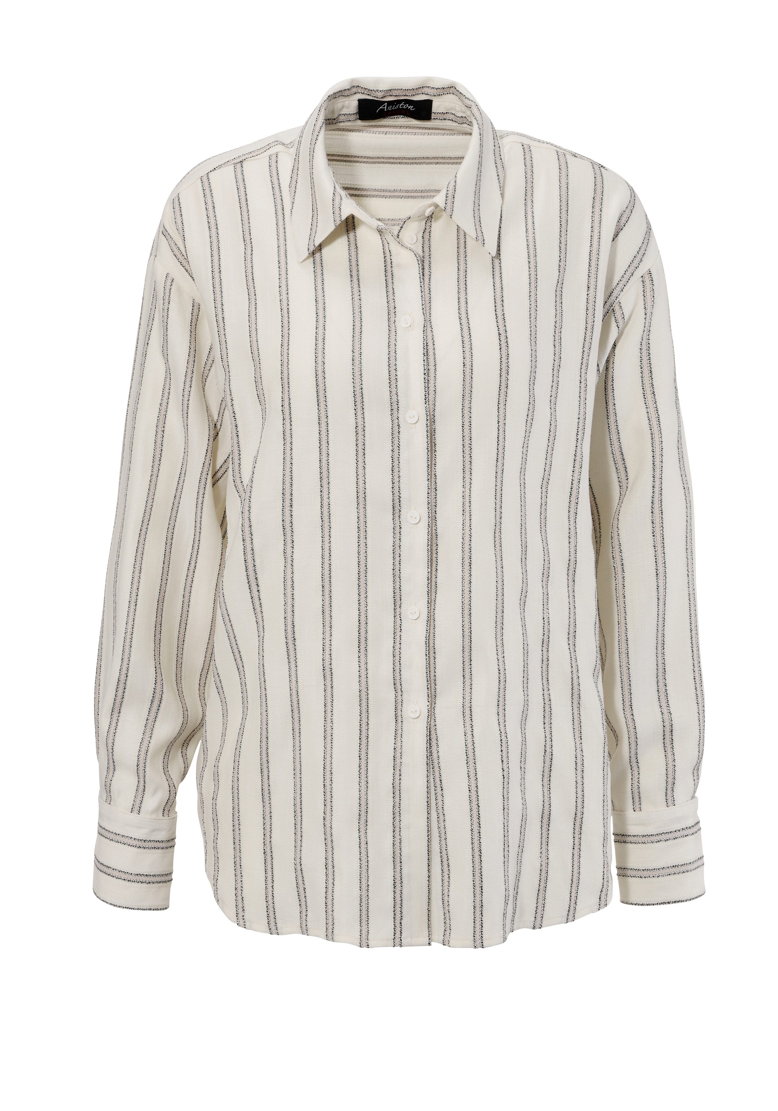 Aniston CASUAL Overhemdblouse met glinsterende draden versierde strepen - nieuwe collectie