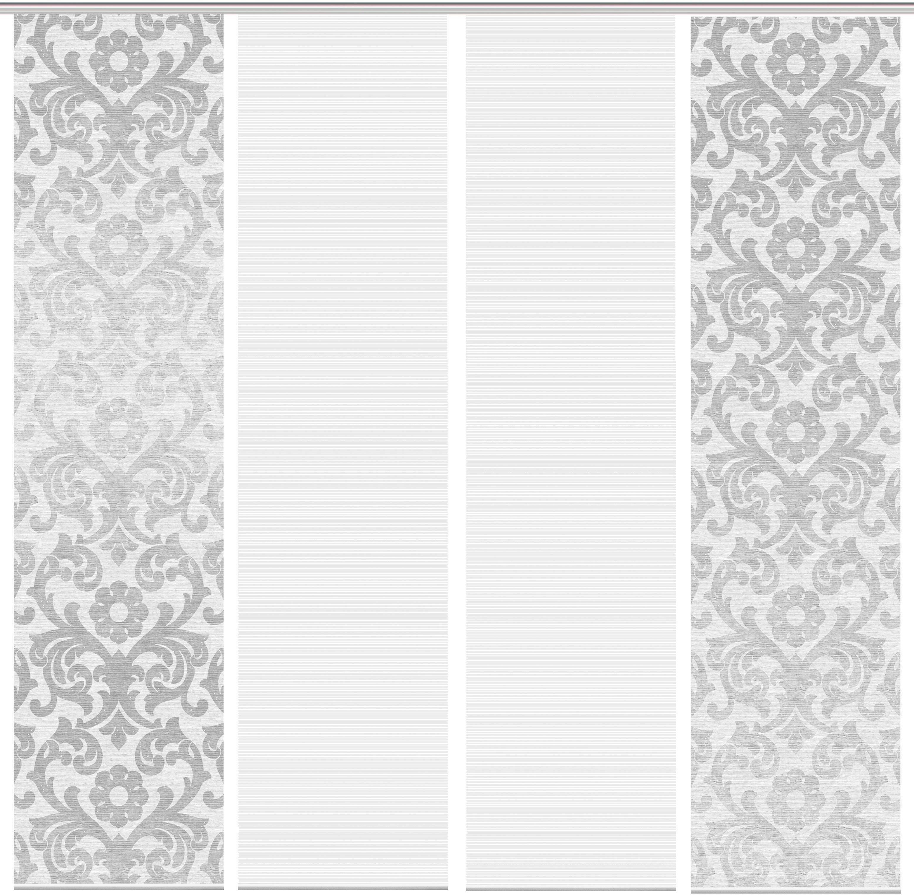 Vision S Paneelgordijn ORNAMIA set van 4 Bamboe-look, digitaal bedrukt (4 stuks)