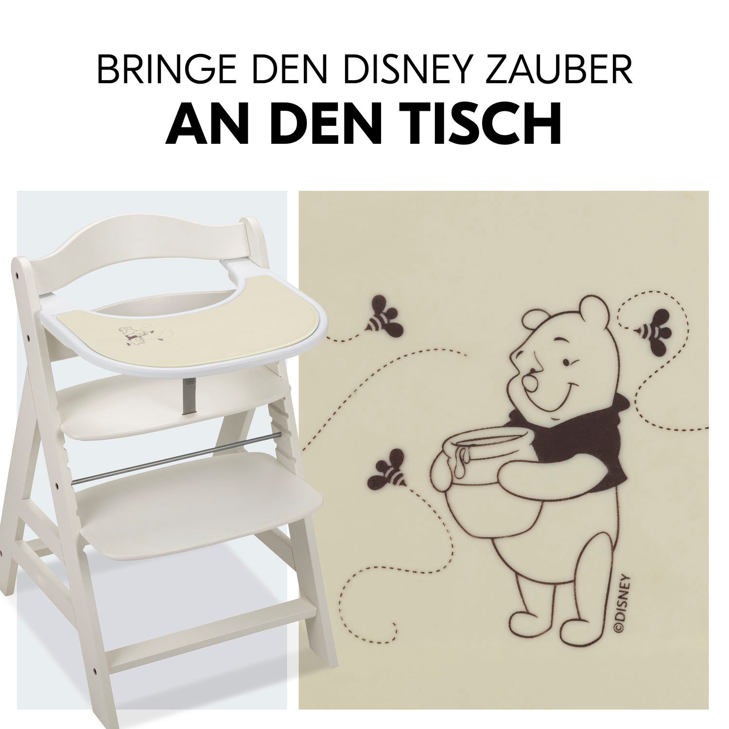 Hauck Set placemats Highchair Tray Mat, Disney Pooh Dusty Beige
