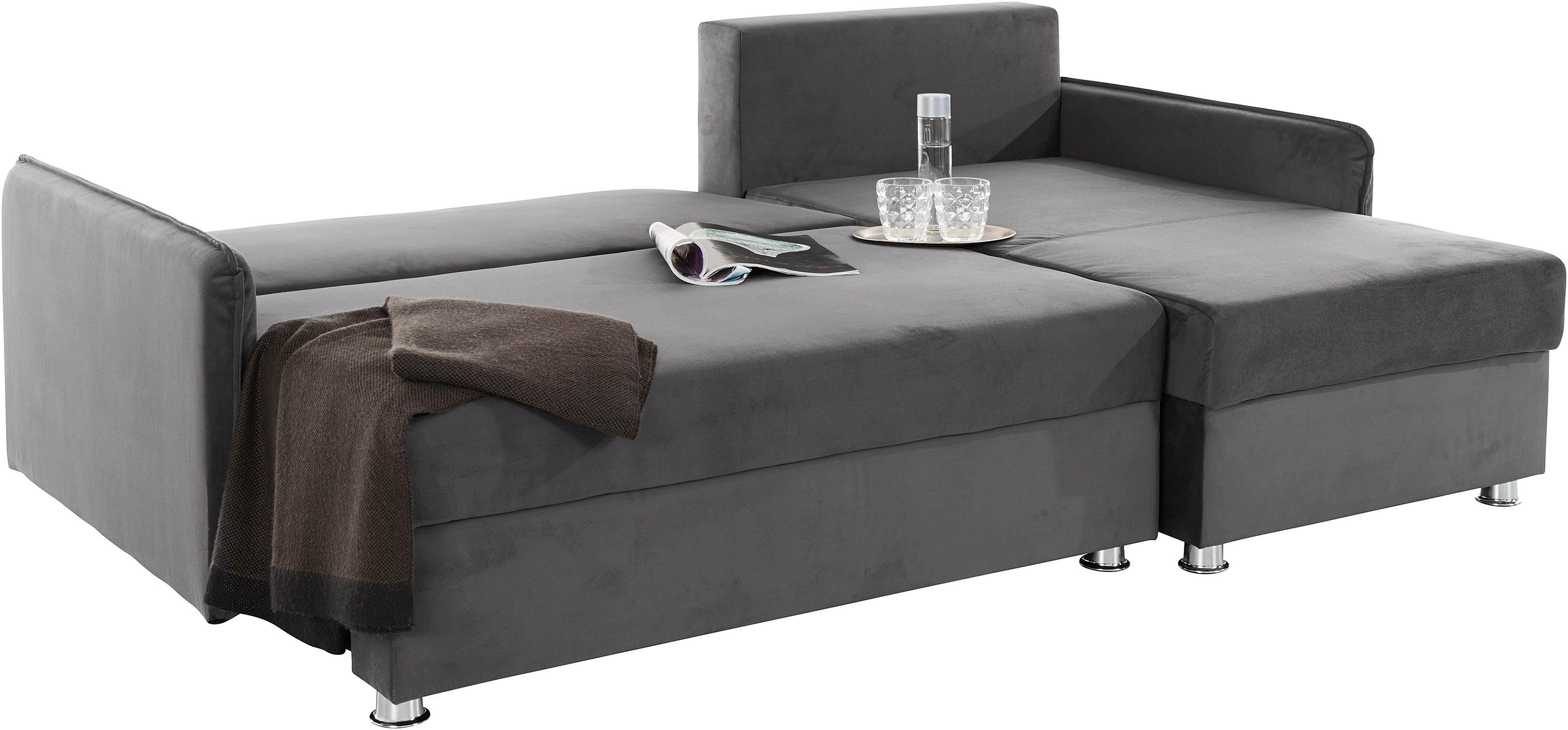 COLLECTION AB Hoekbank Sunny L-vorm met slaapfunctie en bedkist