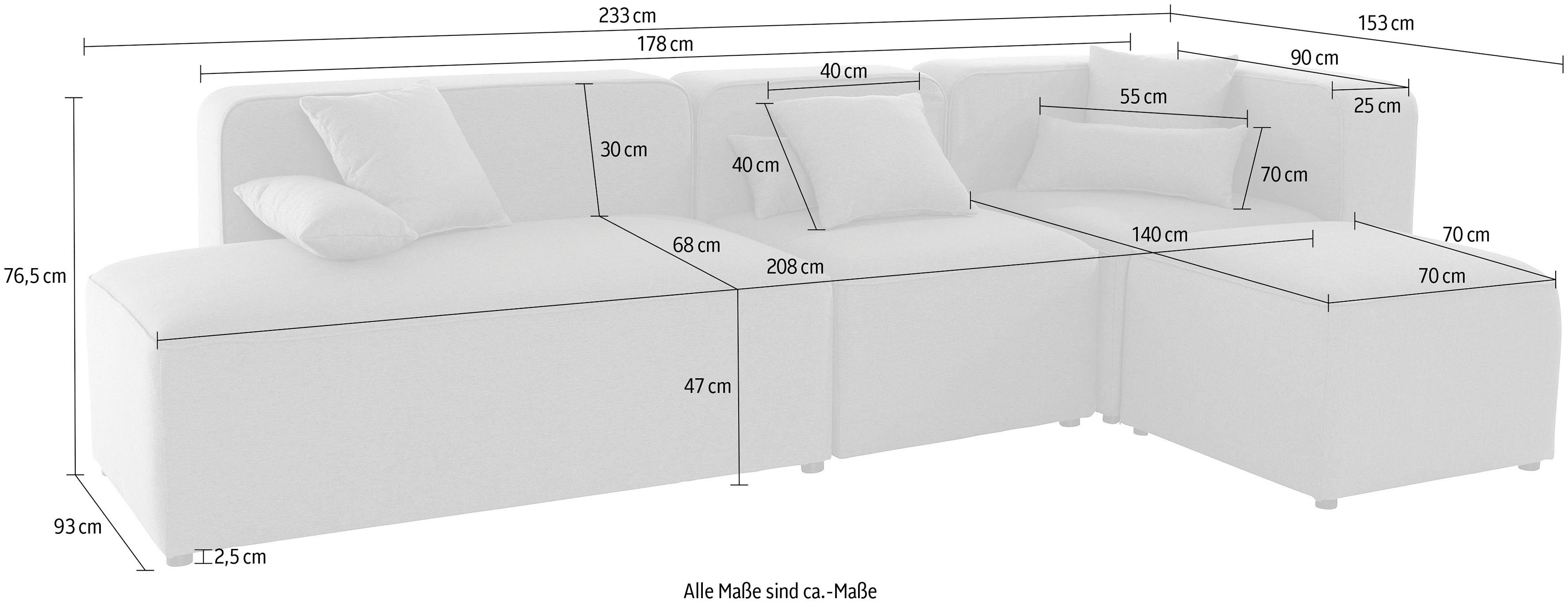 andas Hoekbank Sundstrup L-vorm Moduleserie, individuele samenstelling