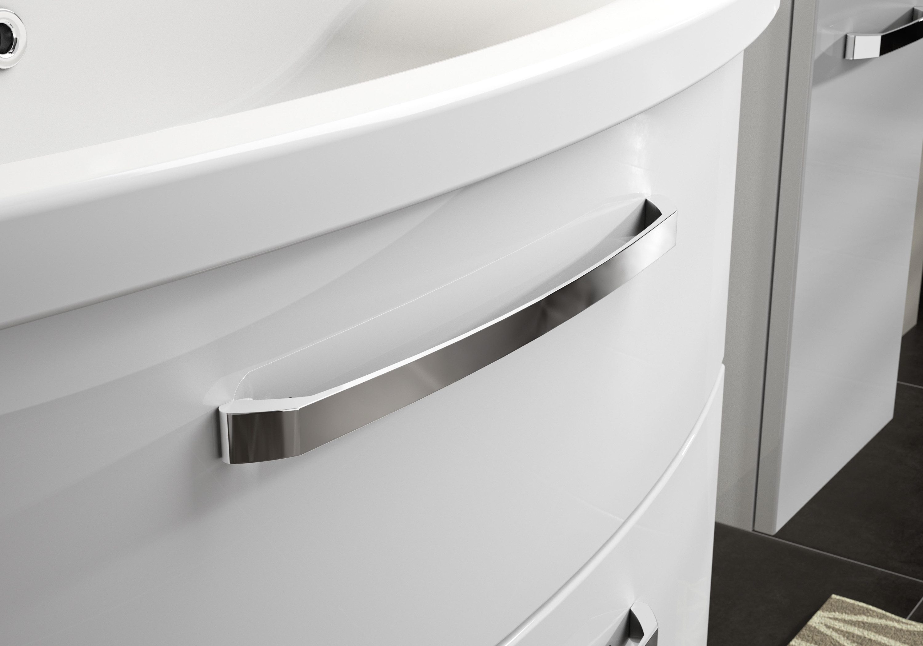 Saphir Wastafelonderkast Serie 4010 keramische wastafel met onderkast, 84 cm breed