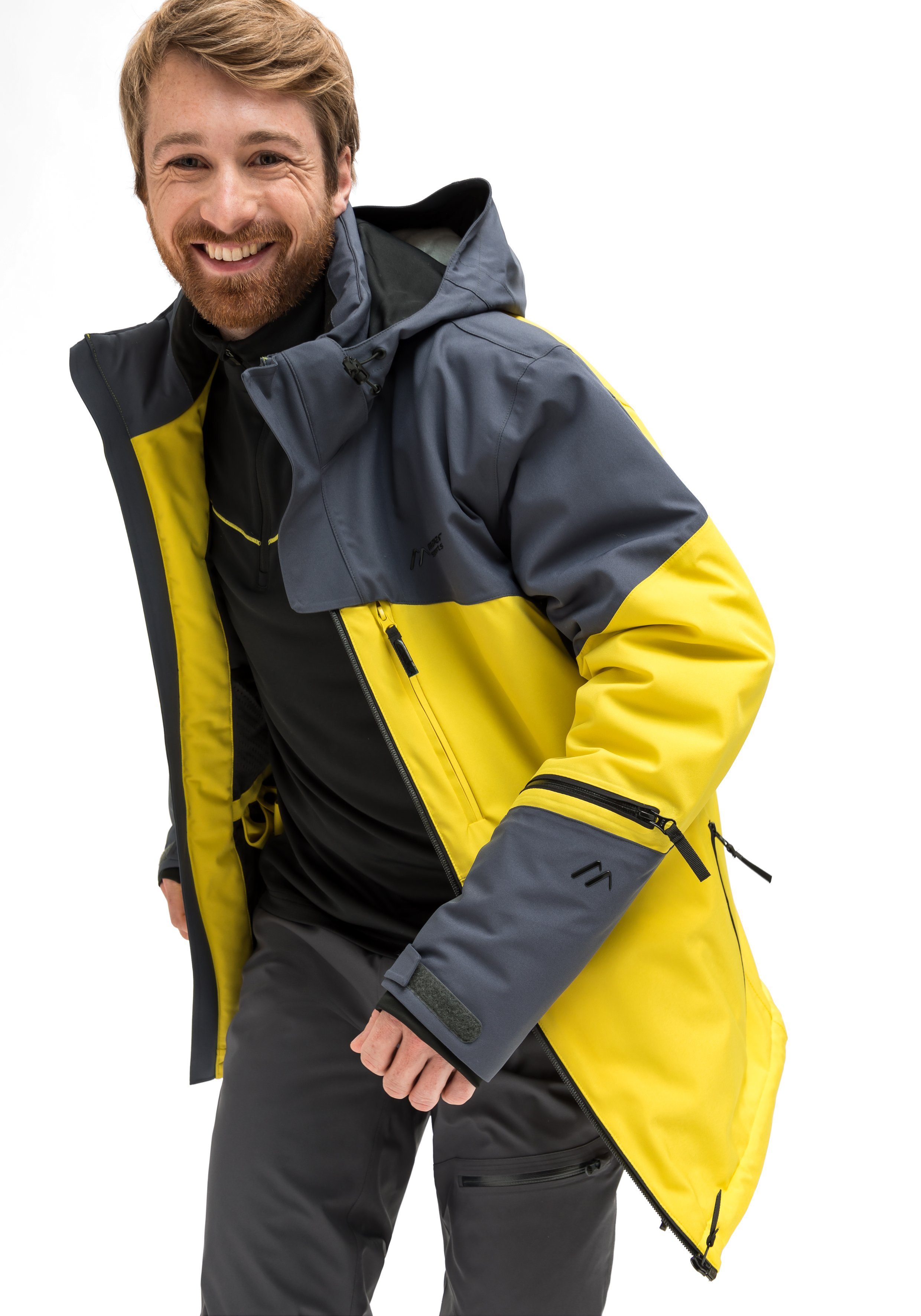 Maier Sports Ski-jack Pradollano ademende heren ski-jack waterdichte en winddichte winterjack