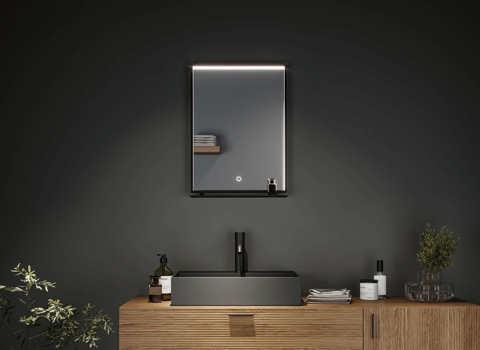 Paulmann Led-wandlamp Spiegel Miro vierkant IP44 11W 450x600 230V