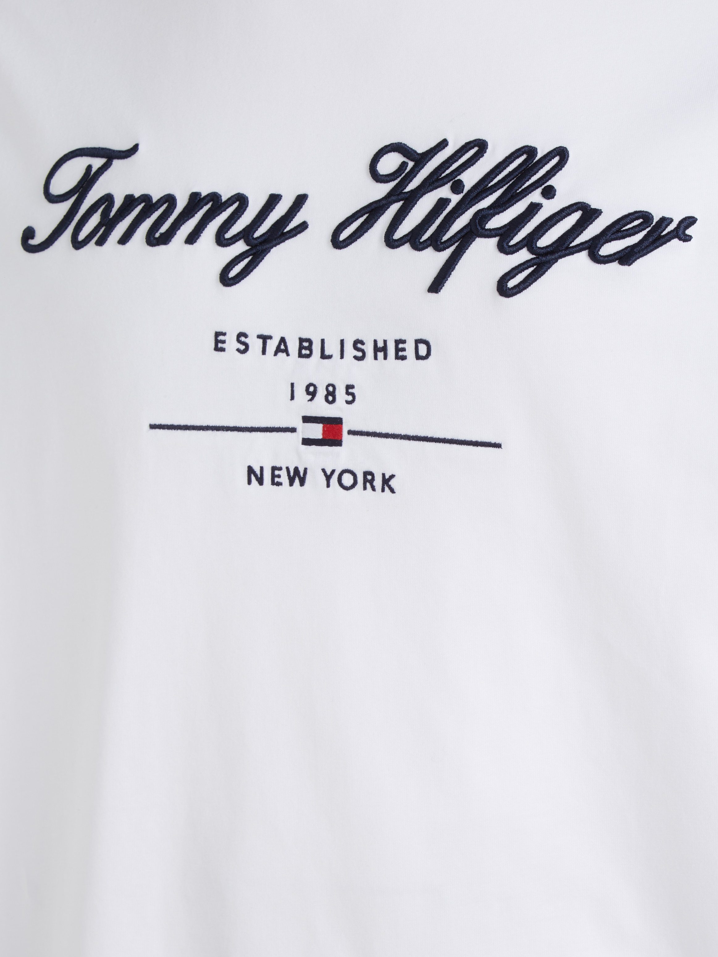 Tommy Hilfiger T-shirt SCRIPT LOGO TEE met opgestikt logo