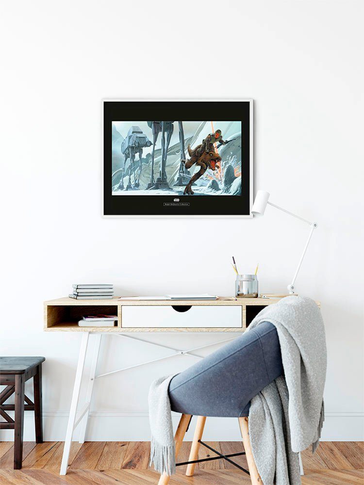 Komar Wanddecoratie Star Wars Classic RMQ Hoth Battle Ground Wanddecoratie voor de kinderkamer - zonder lijst (1 stuk)