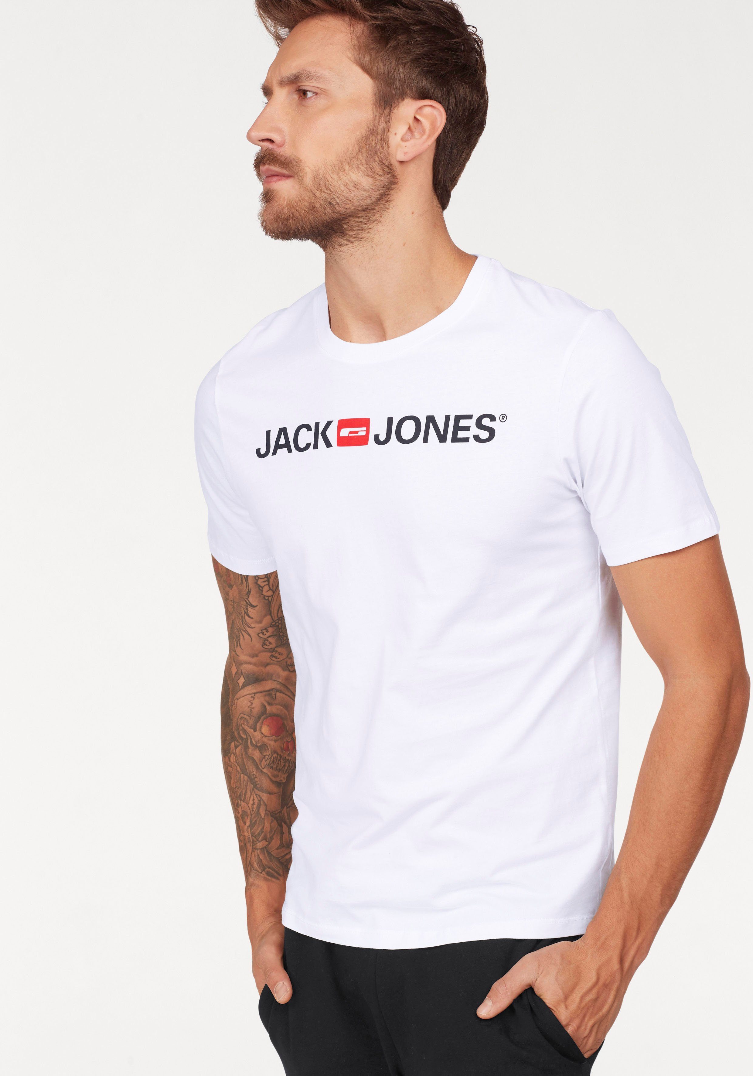 Jack & Jones Shirt met ronde hals JJECORP LOGO TEE SS CREW NECK 3PKMP NOOS (3-delig, Set van 3)