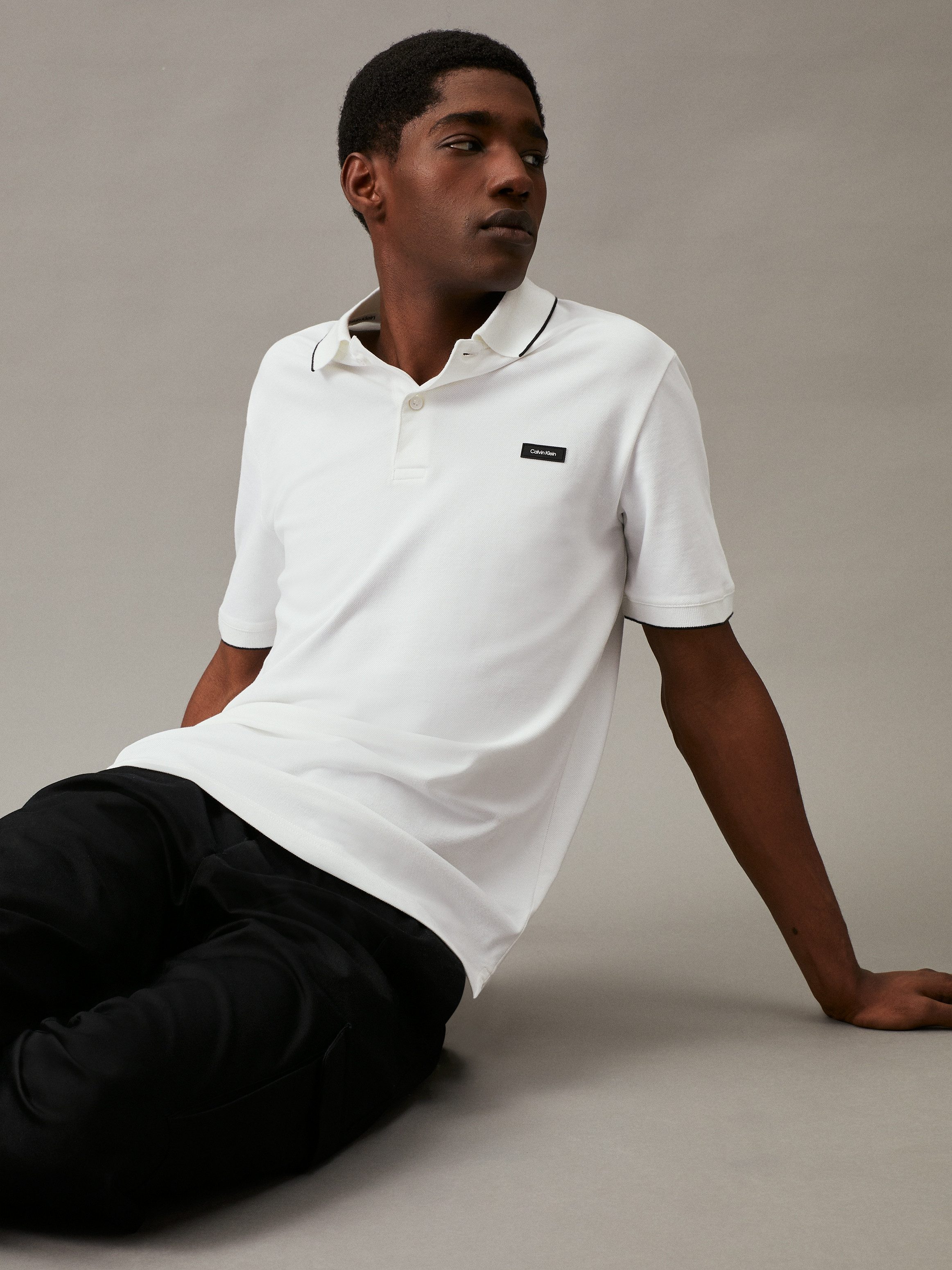 Calvin Klein Poloshirt STRETCH PIQUE TIPPING POLO