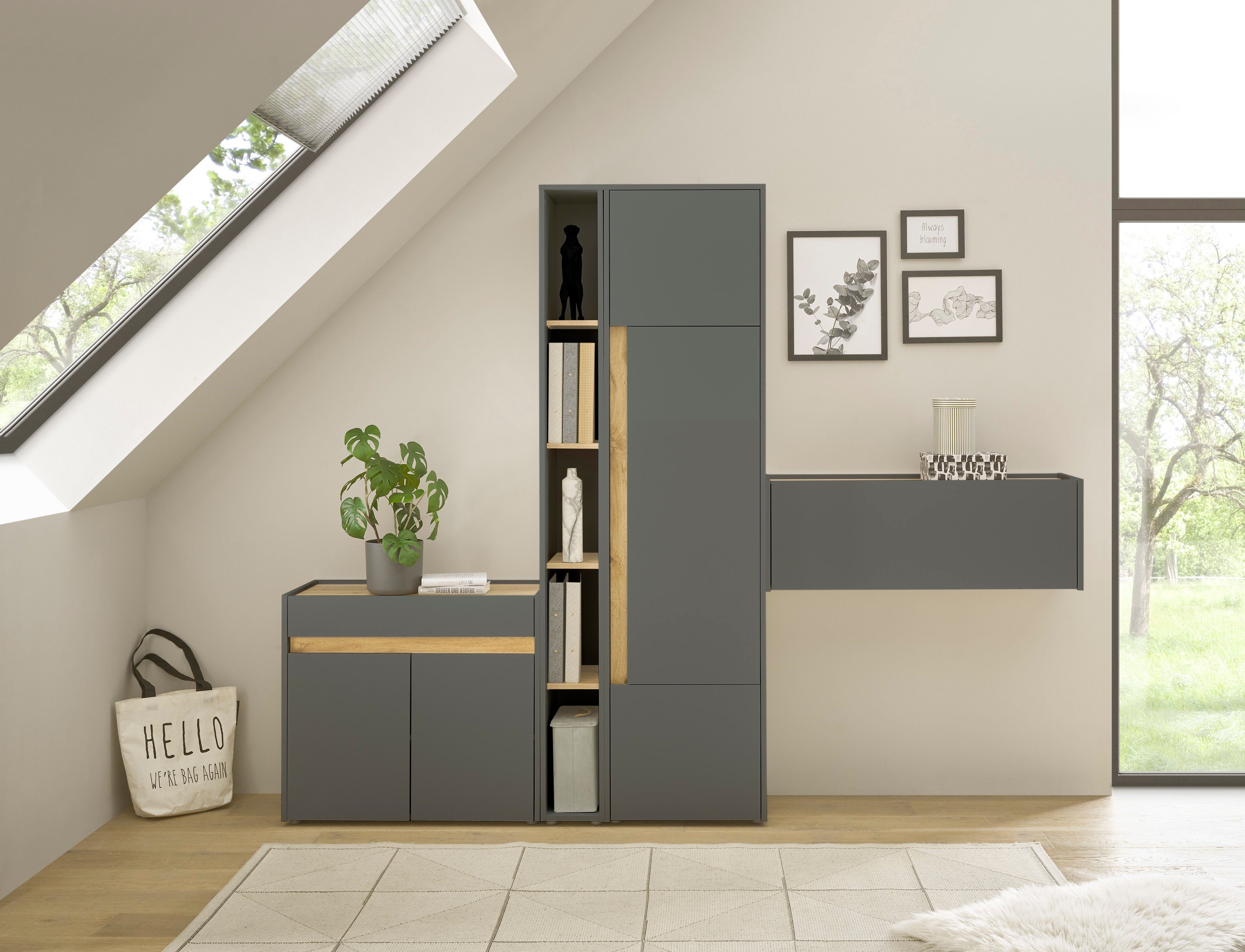 INOSIGN Set kantoormeubelen City/Giron (set, 4-delig) kantoorsets grijs