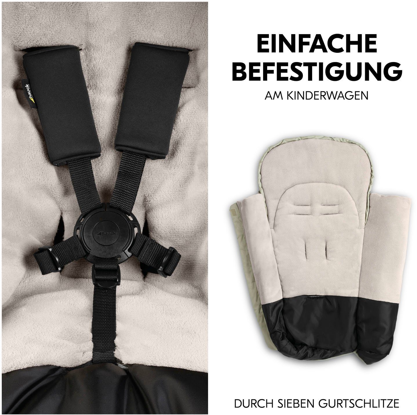 Hauck Voetenzak Kinderwagen voetenzak, Simba olijf