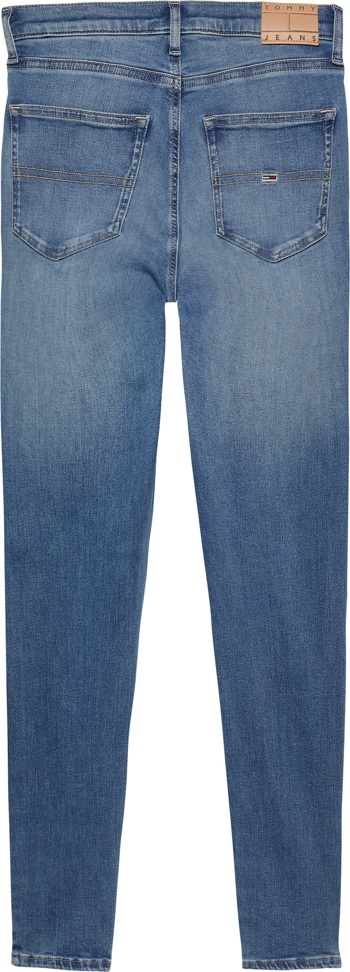 TOMMY JEANS Skinny fit jeans SYLVIA HGH SKN ANK CH0238 met logostiksels en nagels
