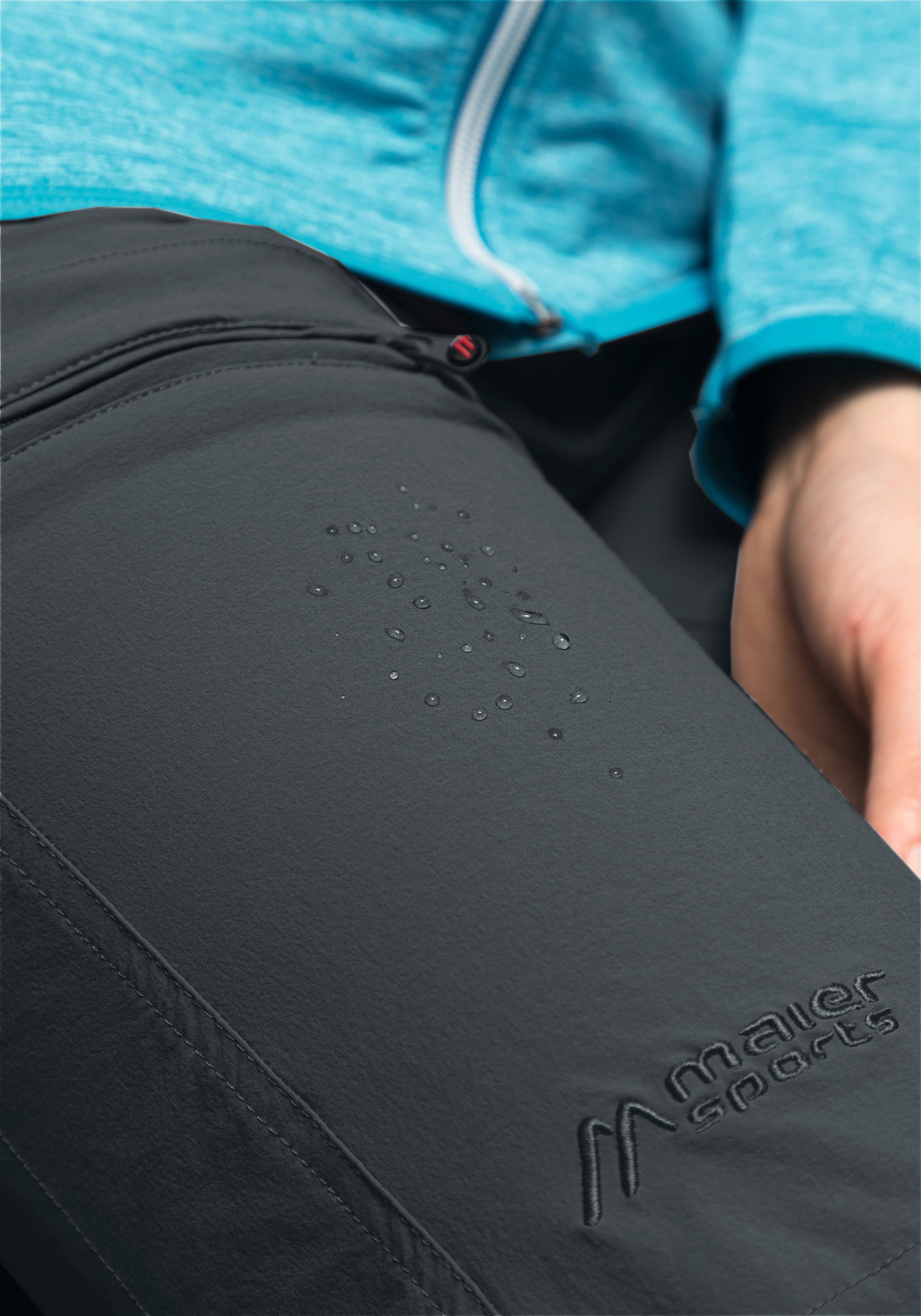 Maier Sports Functionele broek Lulaka Dames wandelbroek, ventilerende outdoorbroek met oprolfunctie