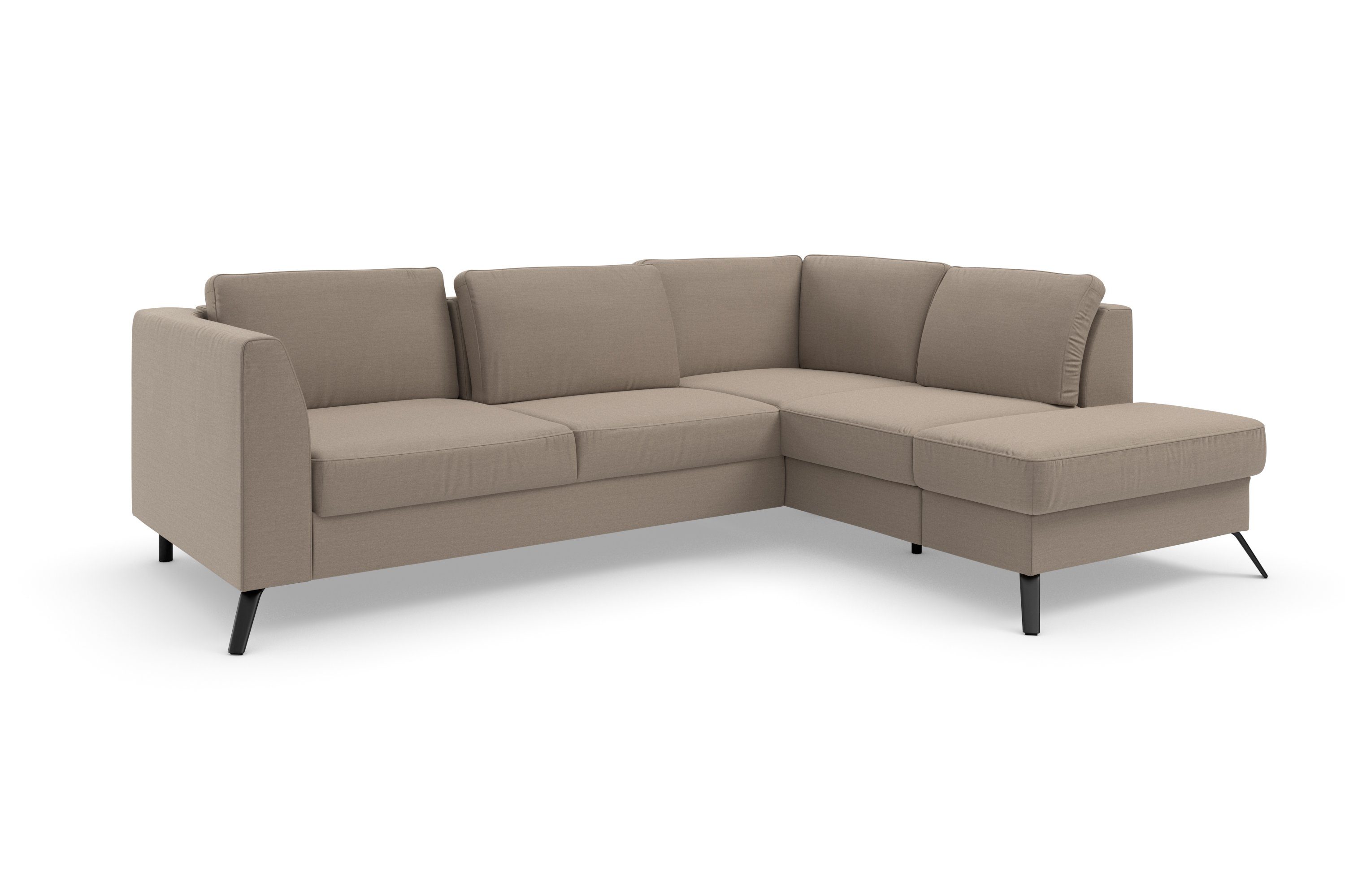 sit&more Hoekbank Olsen L-vorm inclusief zitdiepteverstelling, naar keuze met slaapfunctie, 15 cm hoog