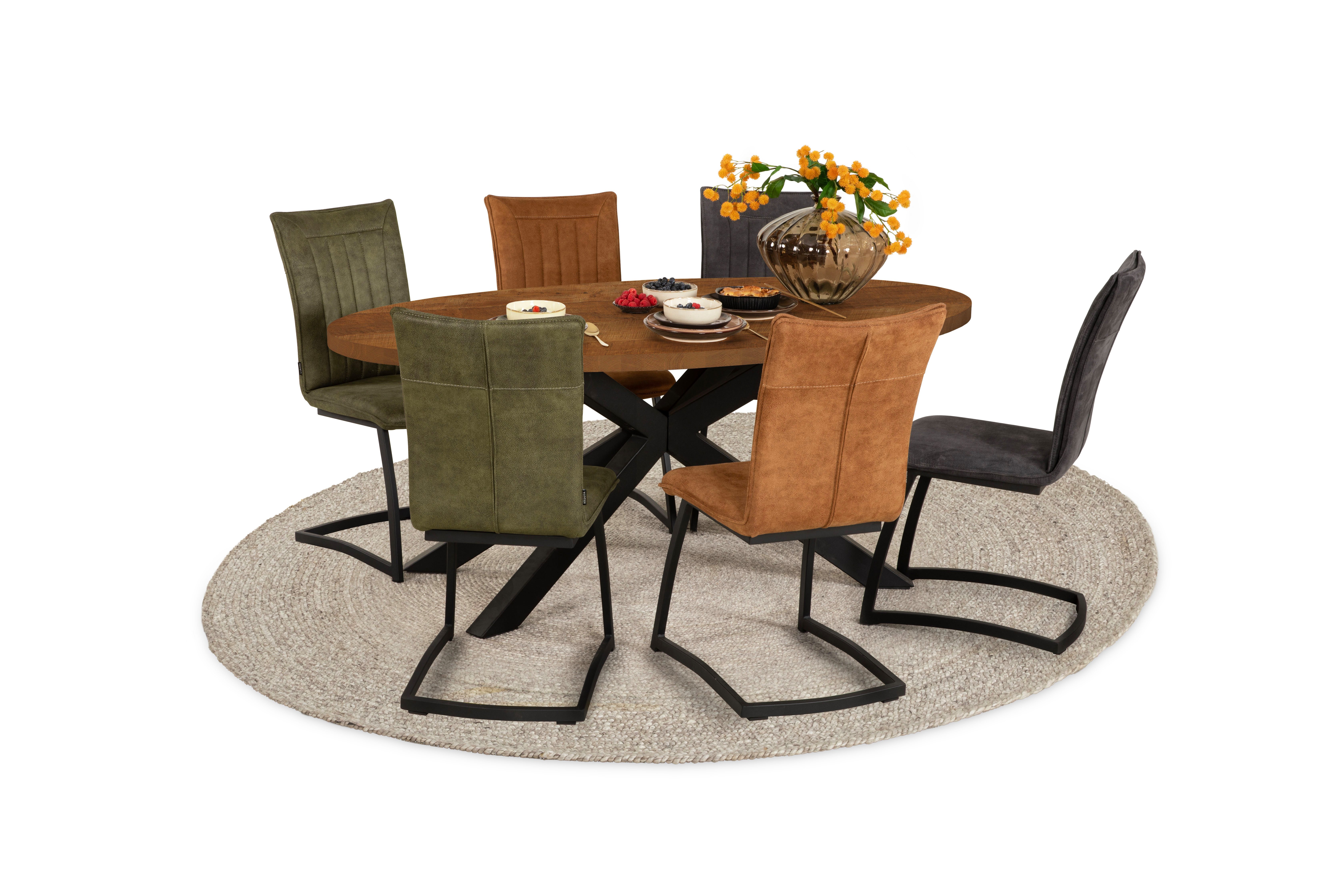 OMG Design Vrijdragende stoel Amara Eetkamerstoel, keukenstoel, onderhoudsvriendelijke bekleding (set)